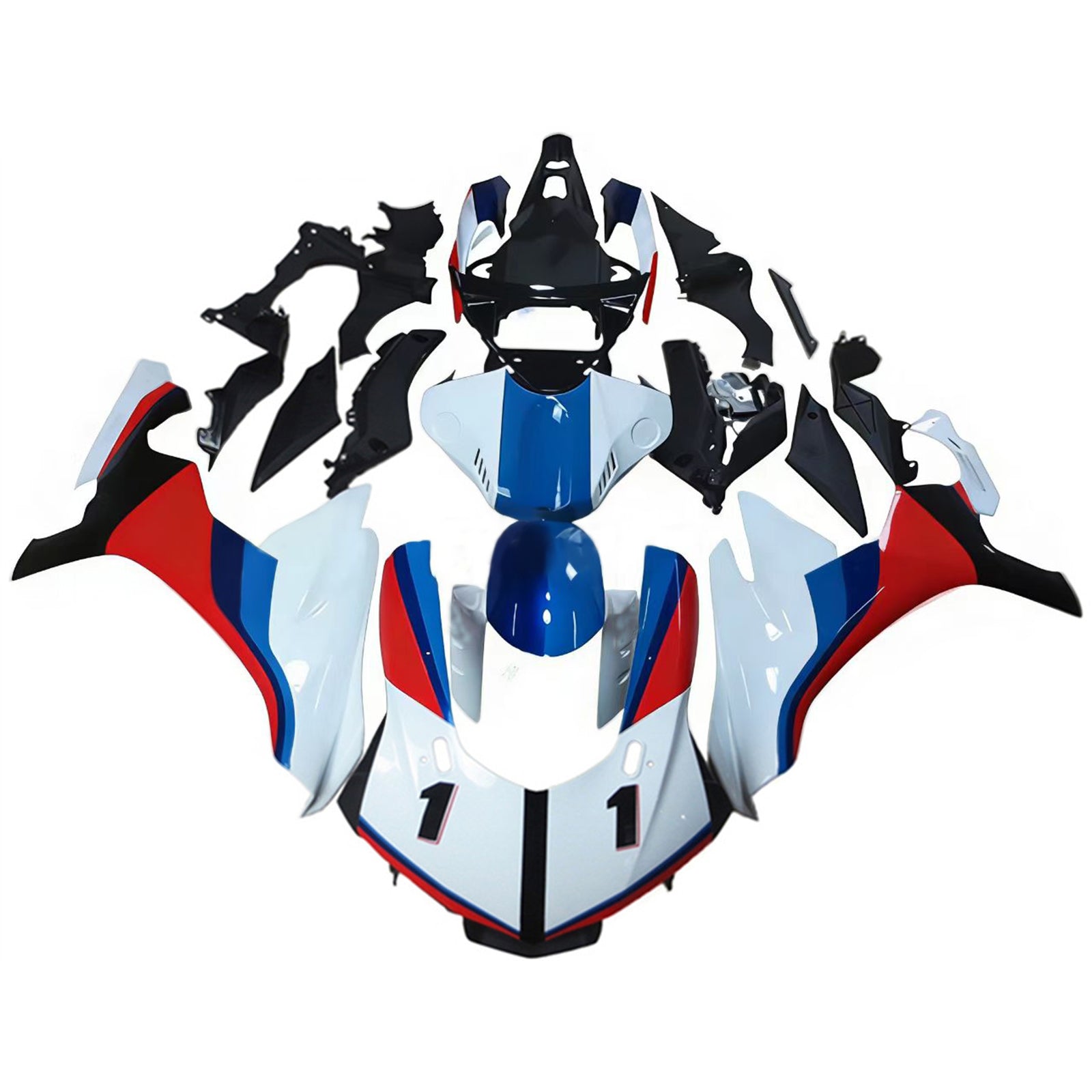 Amotopart Yamaha YZF 1000 R1 2015-2019 Rot&Blaues Verkleidungsset
