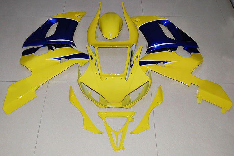 Amotopart 1998-2002 Yamaha YZF 600 R6 Yellow Blue Fairing Kit