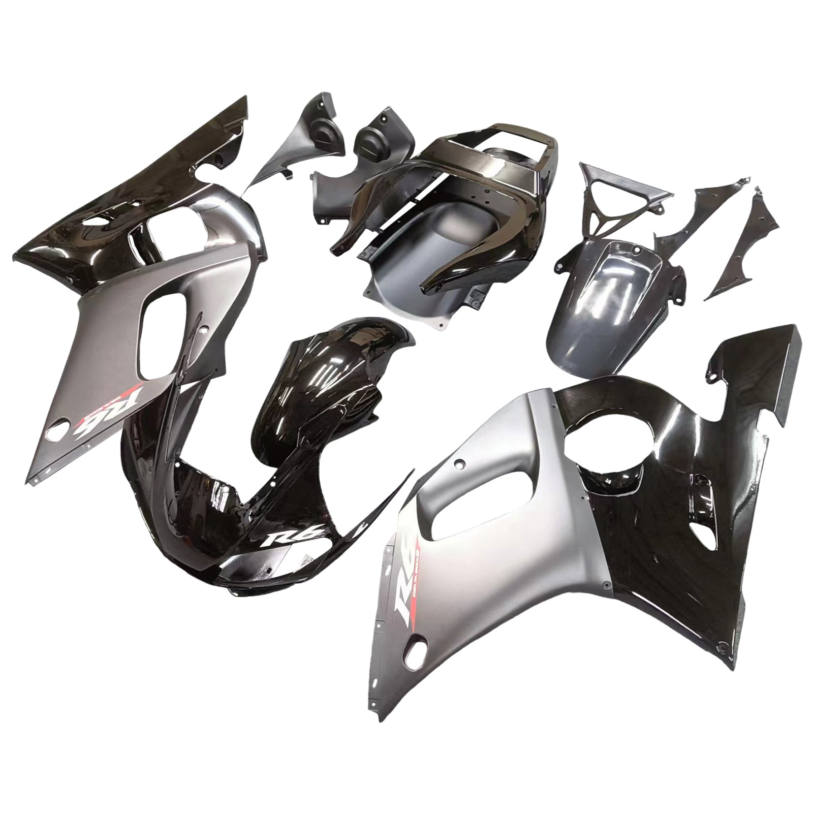 Kit de carénage noir Amotopart 1998-2002 Yamaha YZF-R6