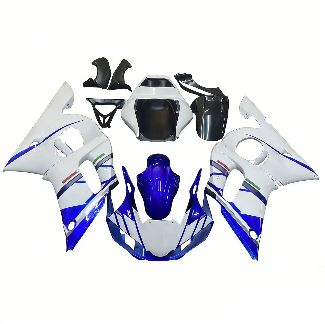 Amotopart Yamaha YZF 600 R6 1998-2002 Blue&White Fairing Kit