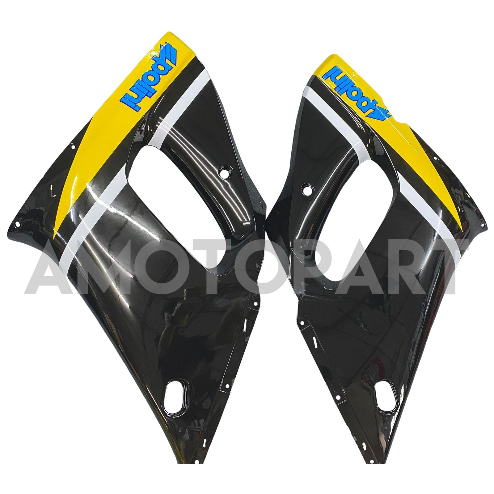 Amotopart Yamaha YZF 600 R6 1998-2002 Black&Yellow Fairing Kit