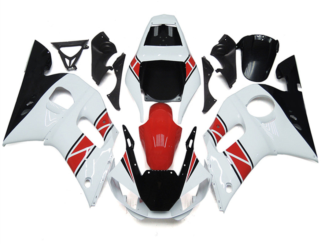 Amotopart Kit carena Yamaha YZF 600 R6 1998-2002 Rosso&Nero Style4