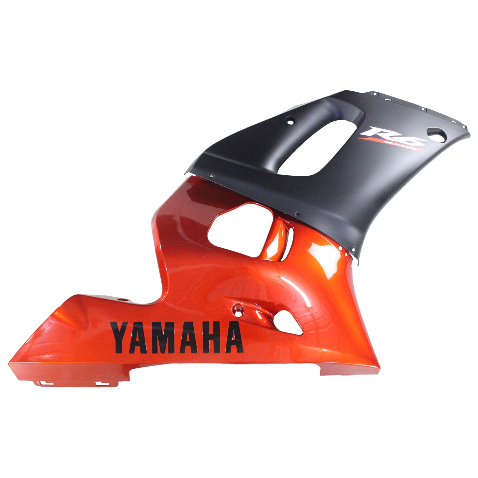 Kit de carénage Amotopart Yamaha 1998-2002 YZF 600 R6 orange noir