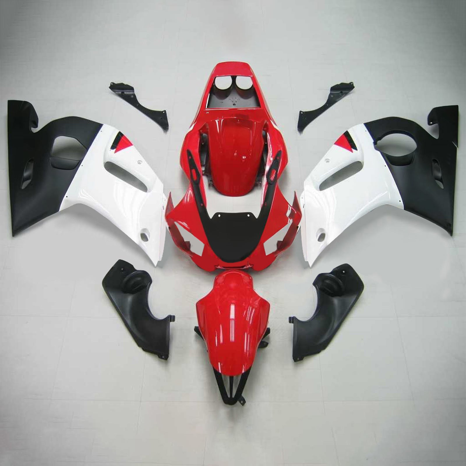 Amotopart Yamaha 1998–2002 YZF 600 R6 Rot Weiß Schwarz Verkleidungsset