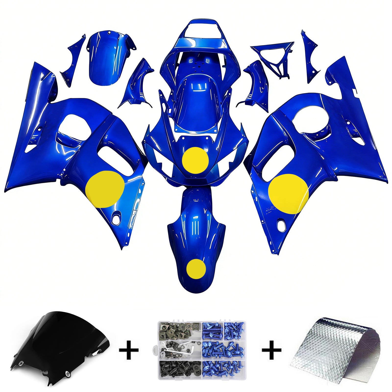 Amotopart 1998-2002 Yamaha YZF 600 R6 Blue Fairing Kit