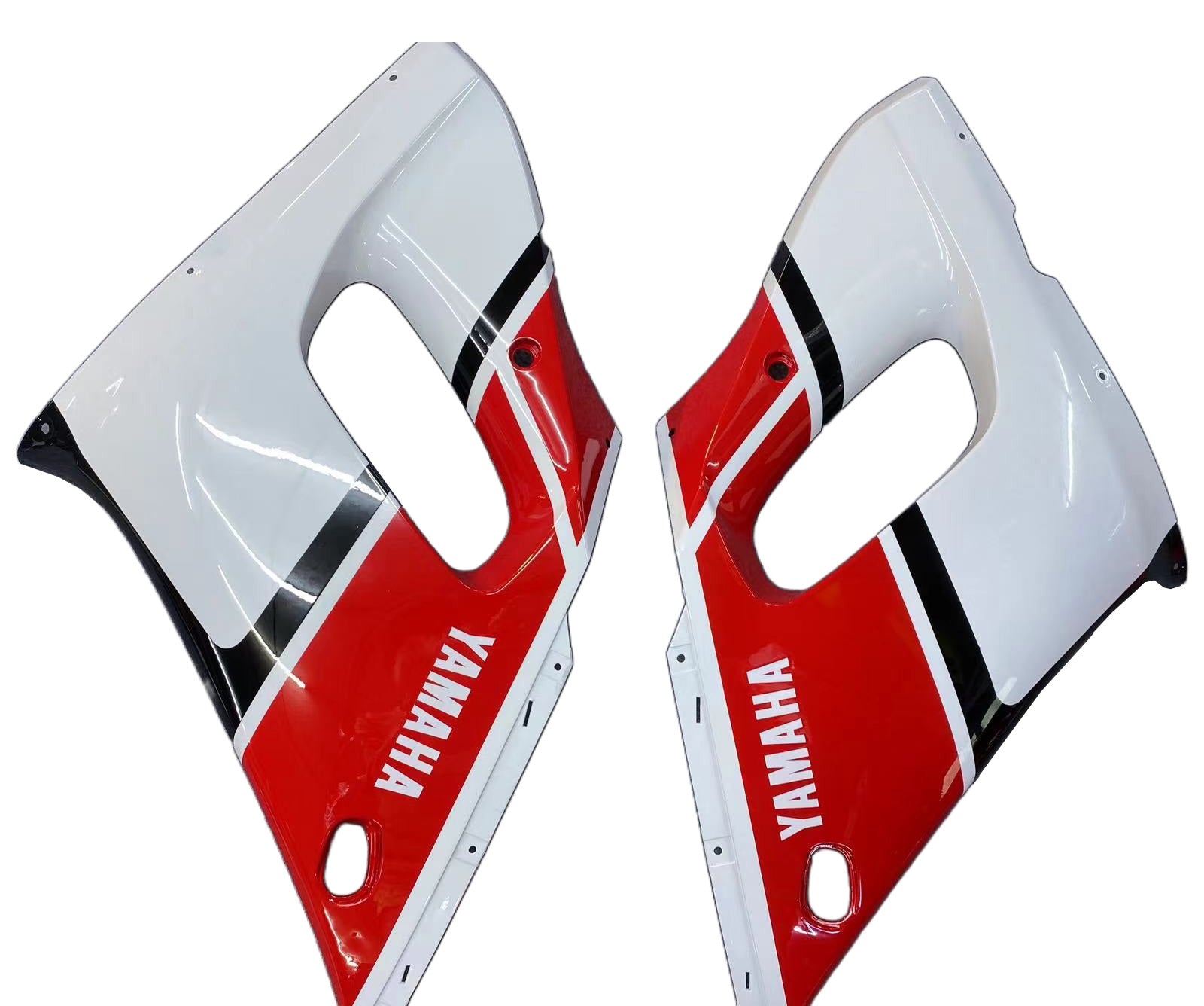 Amotopart Yamaha 1998–2002 YZF 600 R6 Weiß Schwarz Rot Verkleidungsset