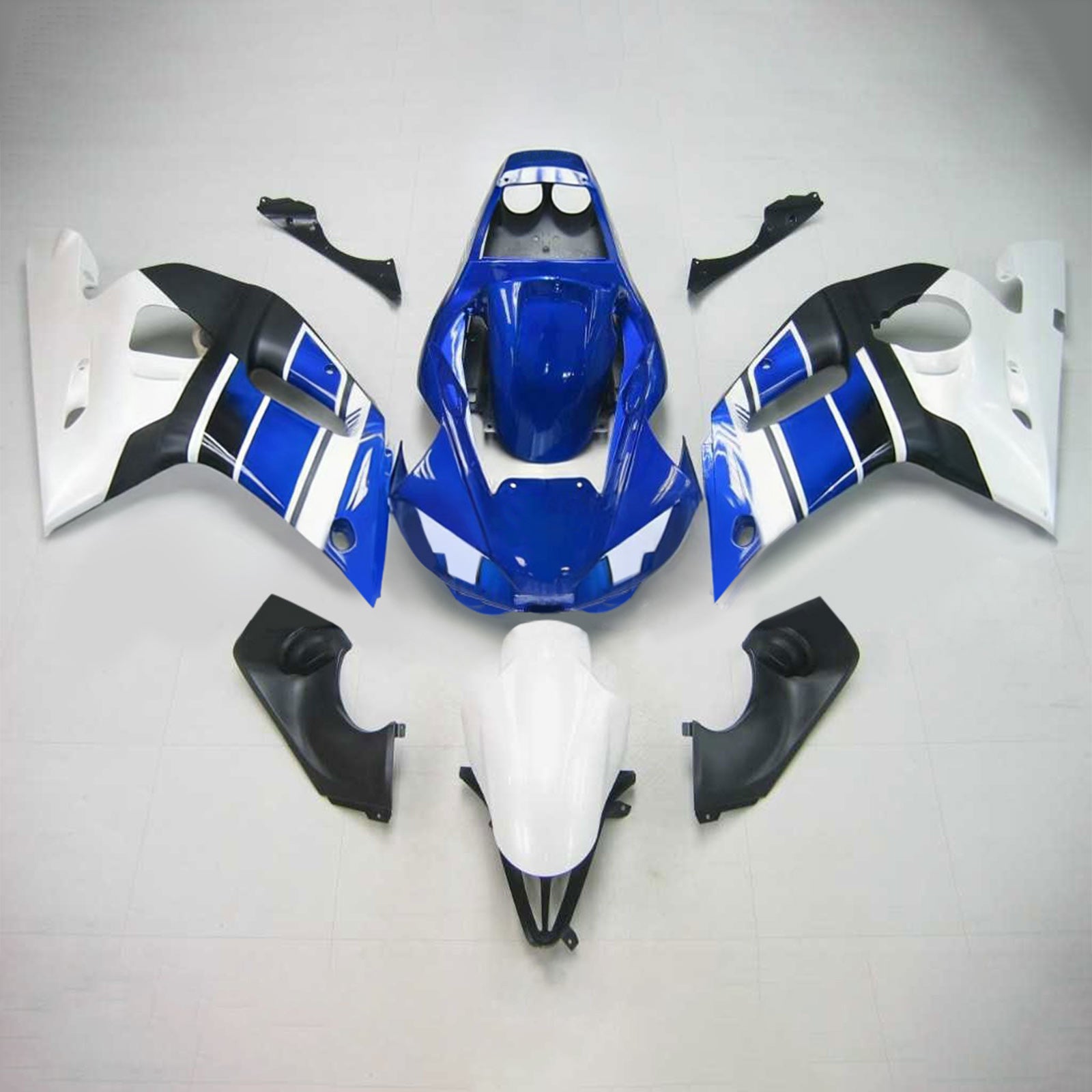 Amotopart Yamaha 1998-2002 YZF 600 R6 Kit de carenado azul negro