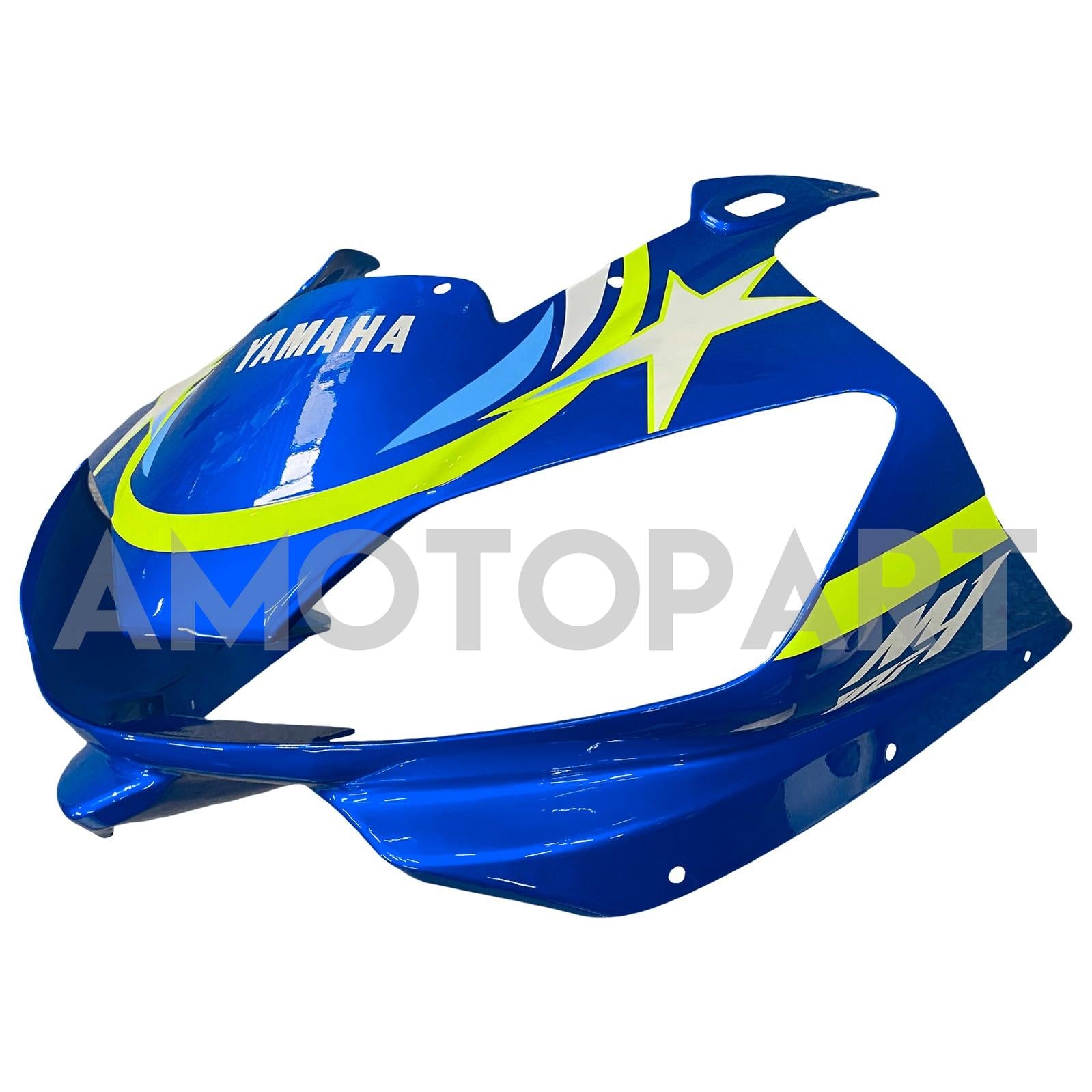 Amotopart Yamaha 1998-2002 YZF 600 R6 Blau mit weißem Sternverkleidungskit