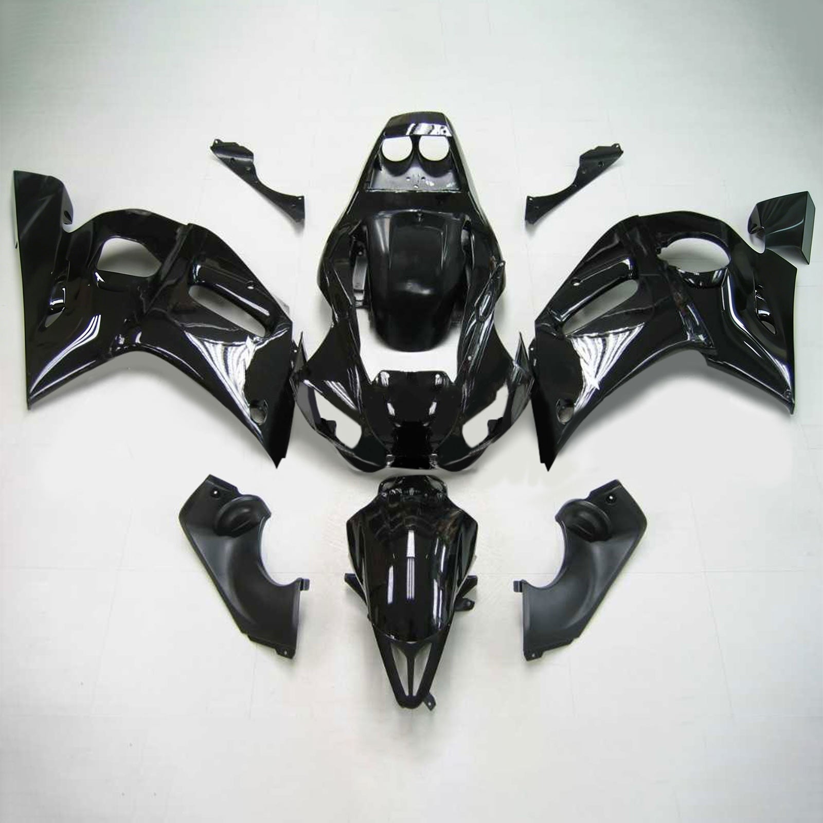Amotopart Yamaha 1998-2002 YZF 600 R6 Black Fairing Kit