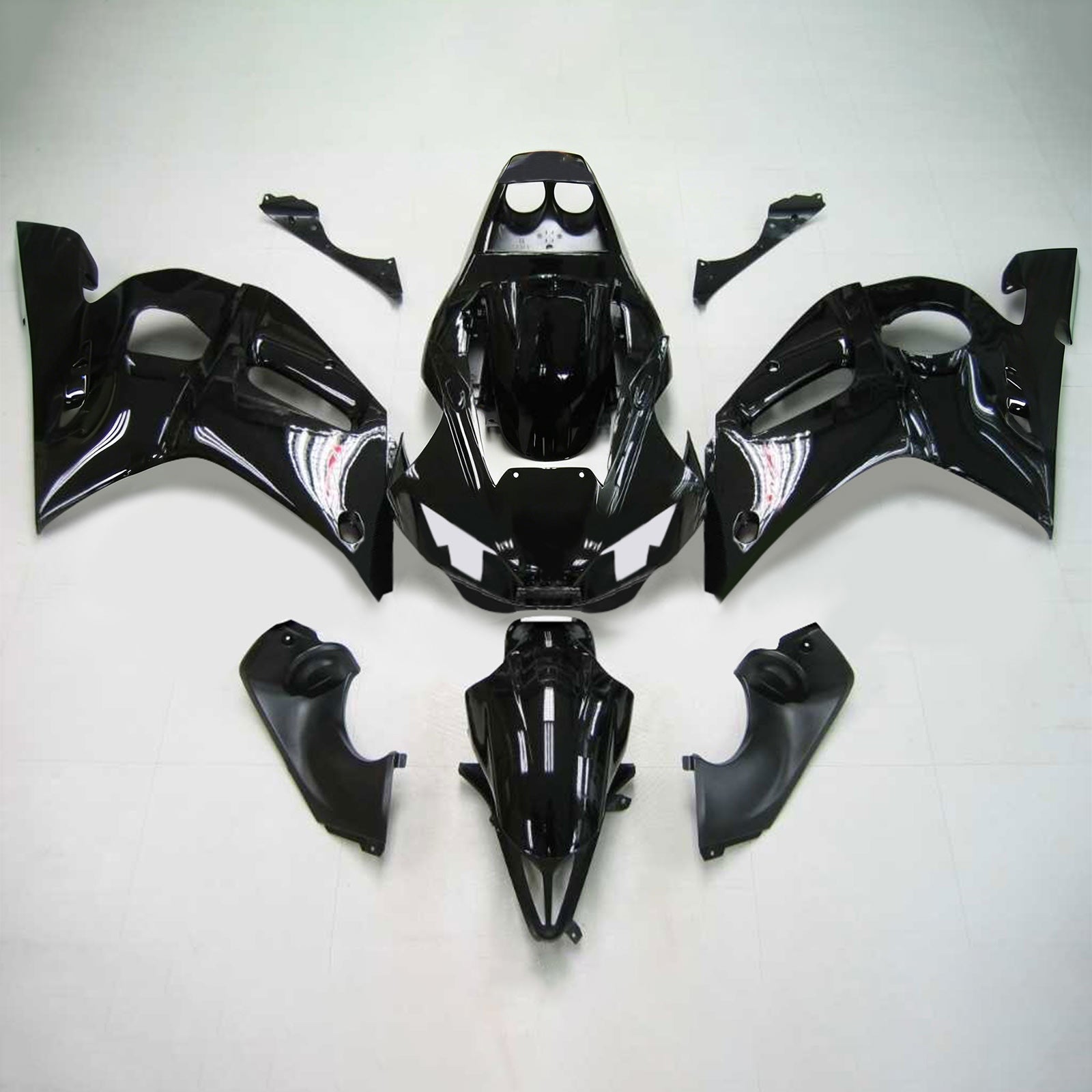 Amotopart Yamaha 1998-2002 YZF 600 R6 Bright Black Fairing Kit