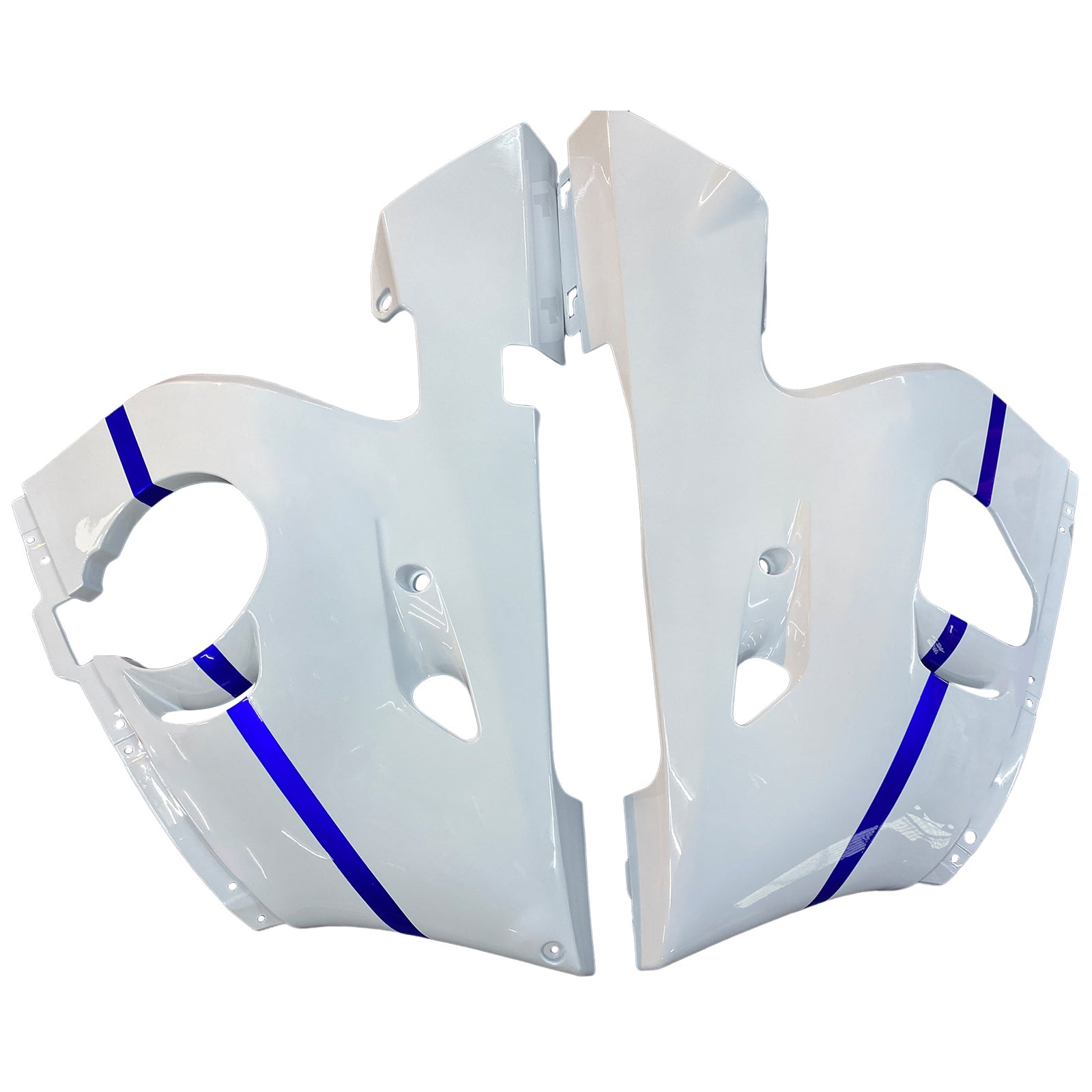 Amotopart Yamaha 1998-2002 YZF 600 R6 Blue Mix White Fairing Kit