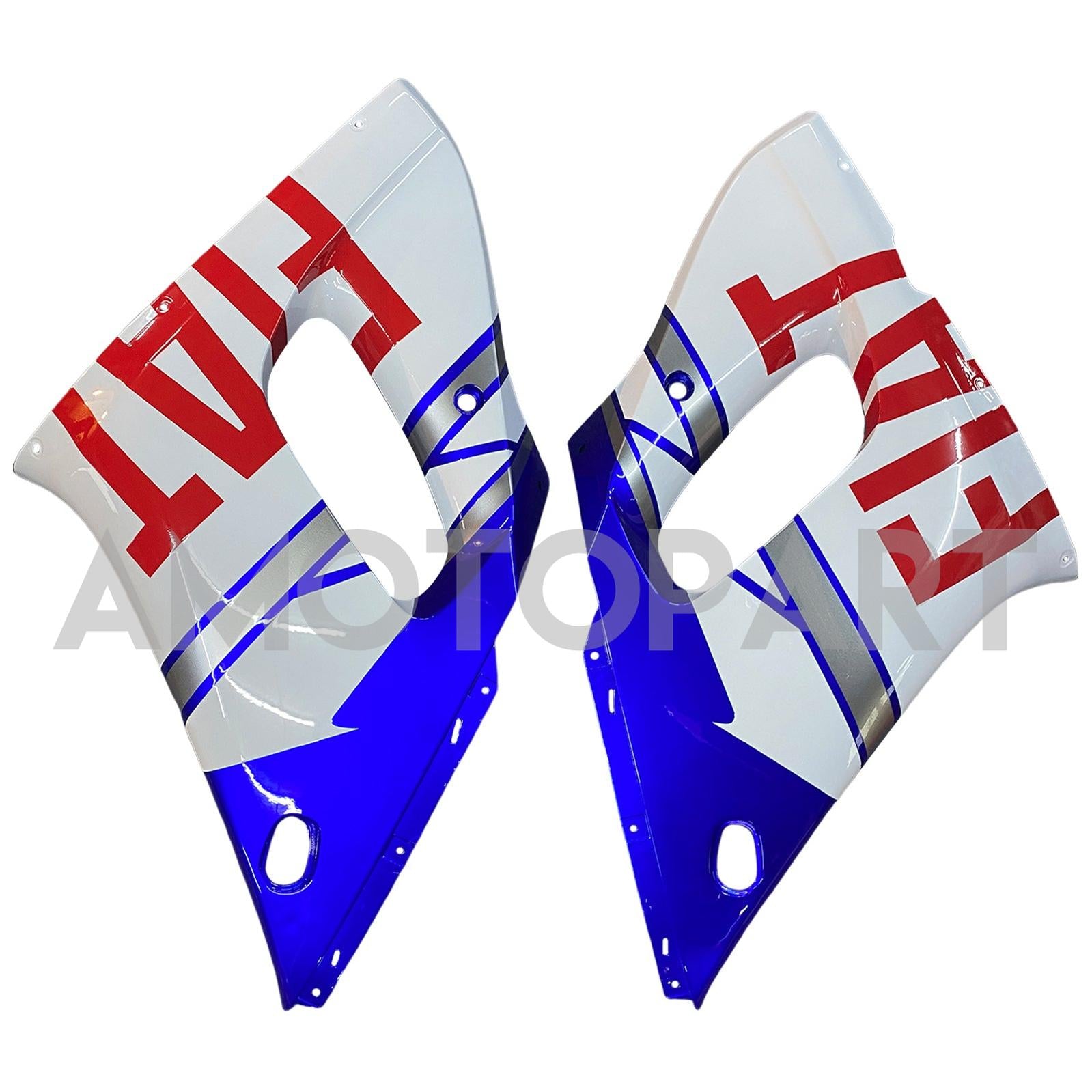 Amotopart Yamaha 1998-2002 YZF 600 R6 Blue Mix White Fairing Kit