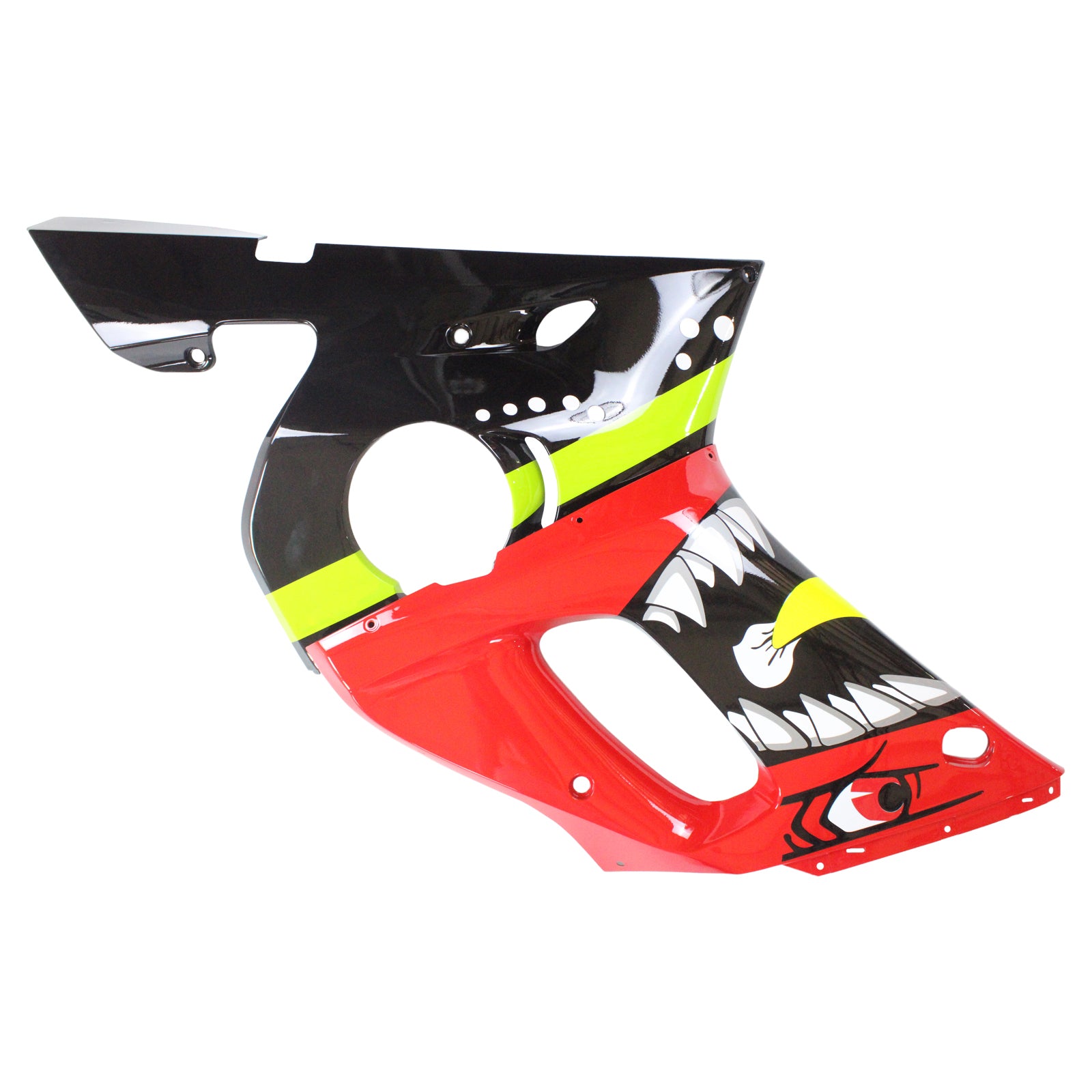 Amotopart 1998-2002 YZF 600 R6 Yamaha Red & Green Shark Tands Fairing Kit