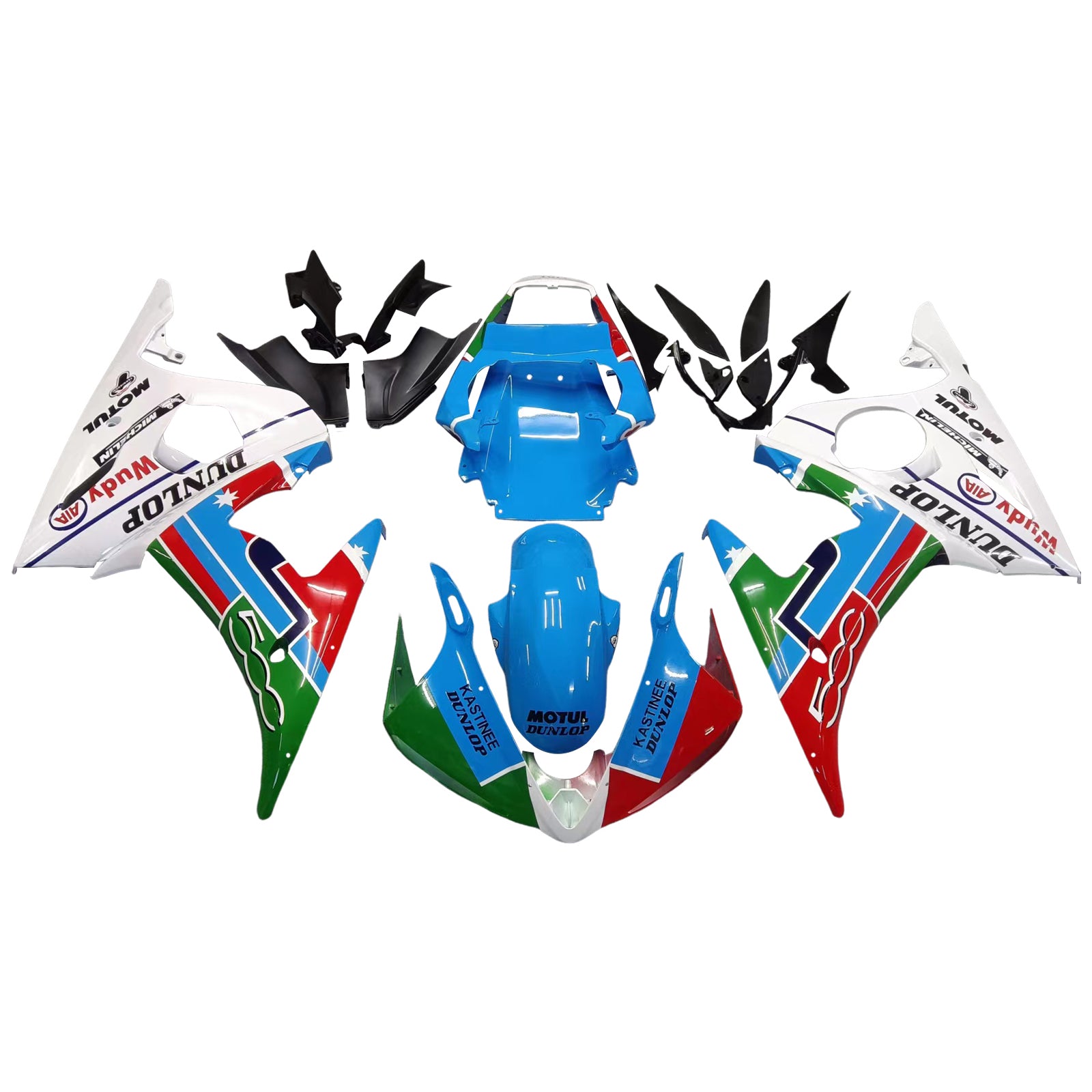 Amotopart 2003-2004 Yamaha R6 & 2006-2009 YZF R6S Fairing Multi Color Kit