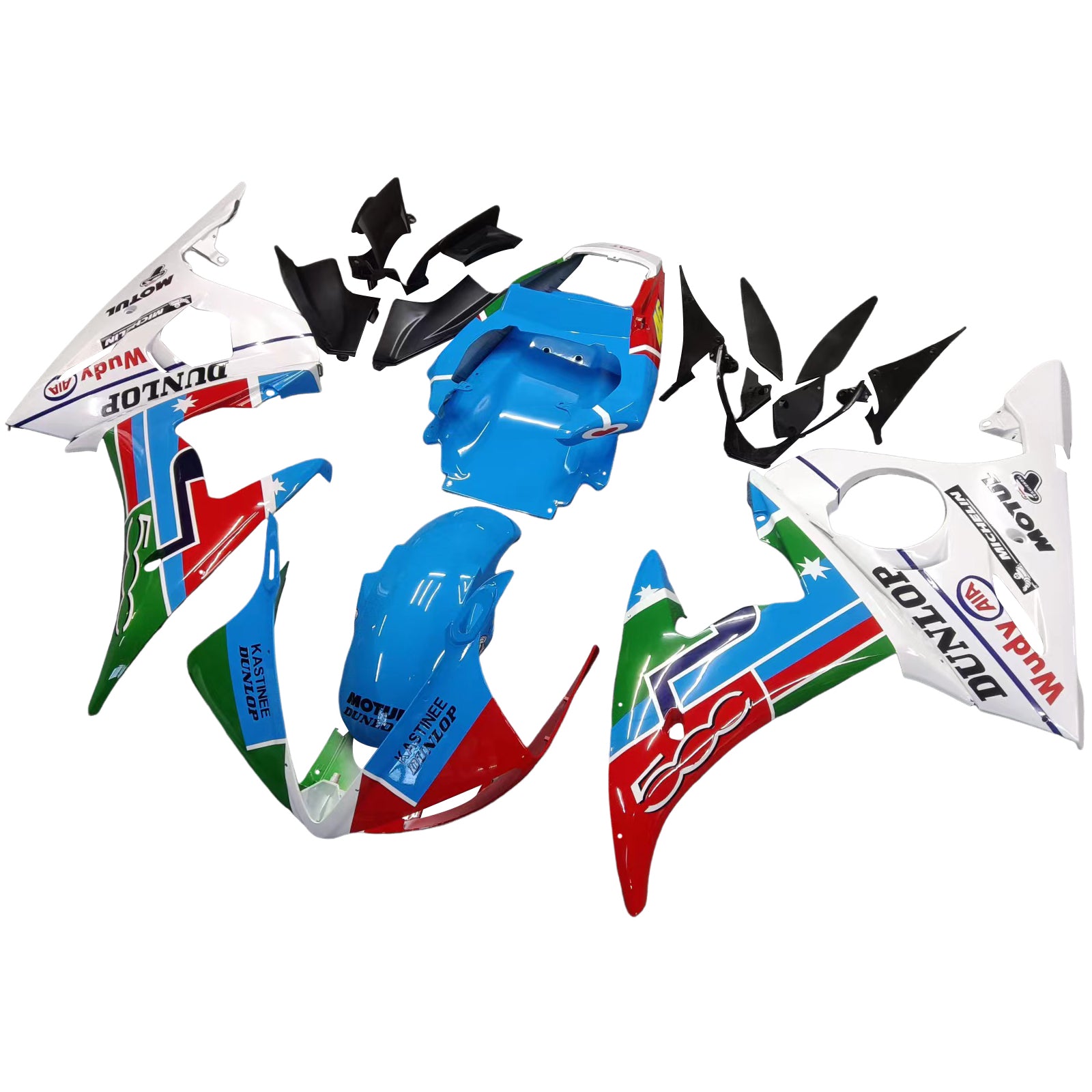 Amotopart 2003-2004 Yamaha R6 & 2006-2009 YZF R6S Fairing Multi Color Kit