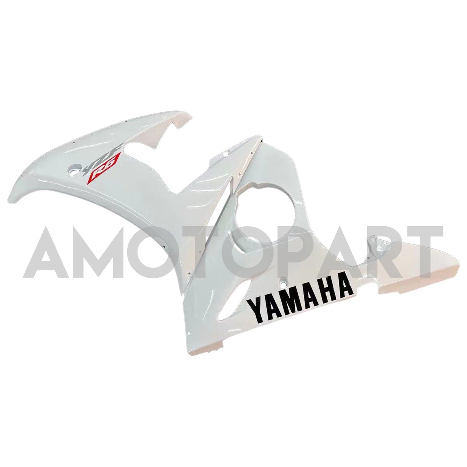 Amotopart 2003-2004 Yamaha R6 & 2006-2009 YZF R6S Fairing White Kit