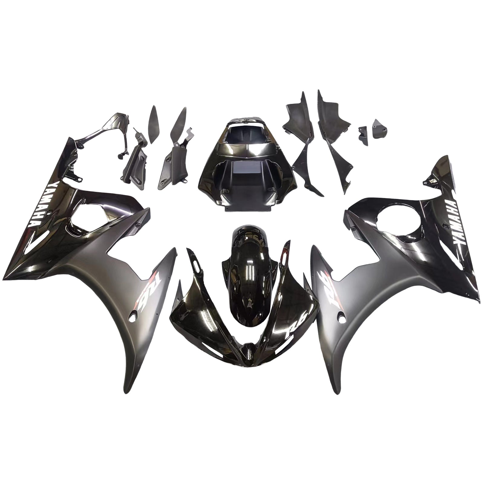 Amotopart 2003-2004 Yamaha R6 & 2006-2009 YZF R6S Fairing Matt Black Kit