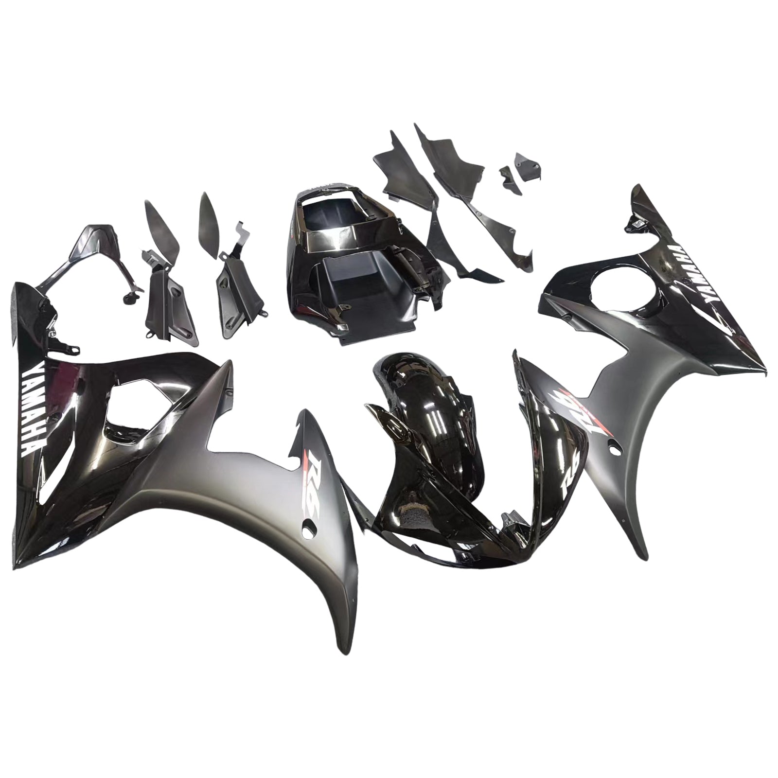 Amotopart 2003-2004 Yamaha R6 & 2006-2009 YZF R6S Fairing Matt Black Kit