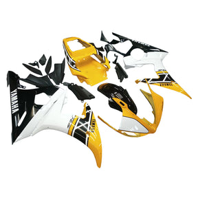 Amotopart Kit carenatura gialla e bianca per Yamaha R6 2003-2004 e YZF R6S 2006-2009