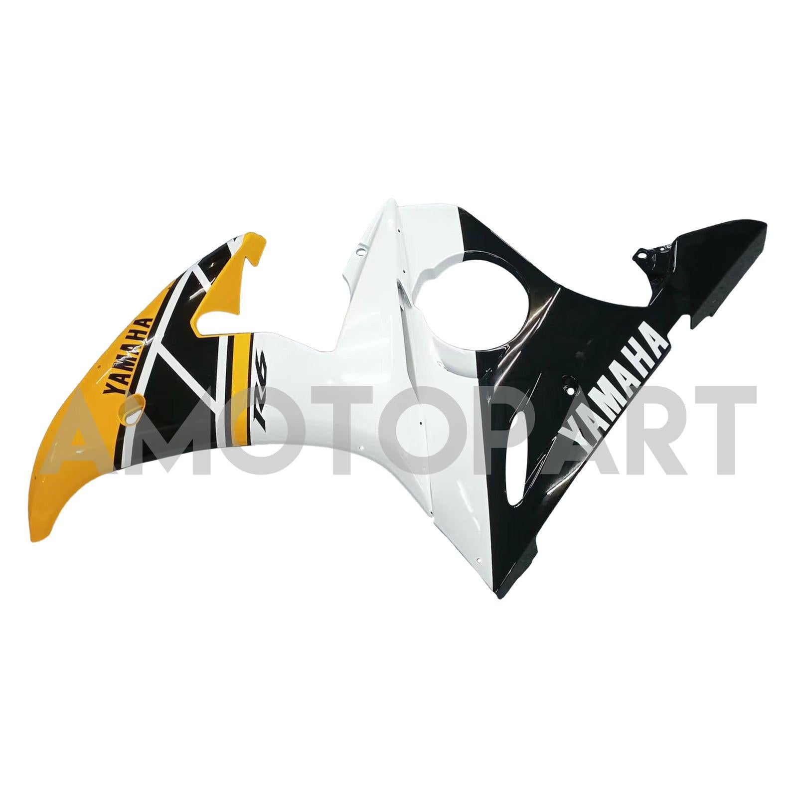 Amotopart 2003-2004 Yamaha R6 & 2006-2009 YZF R6S FAIRION Yellow & White Kit