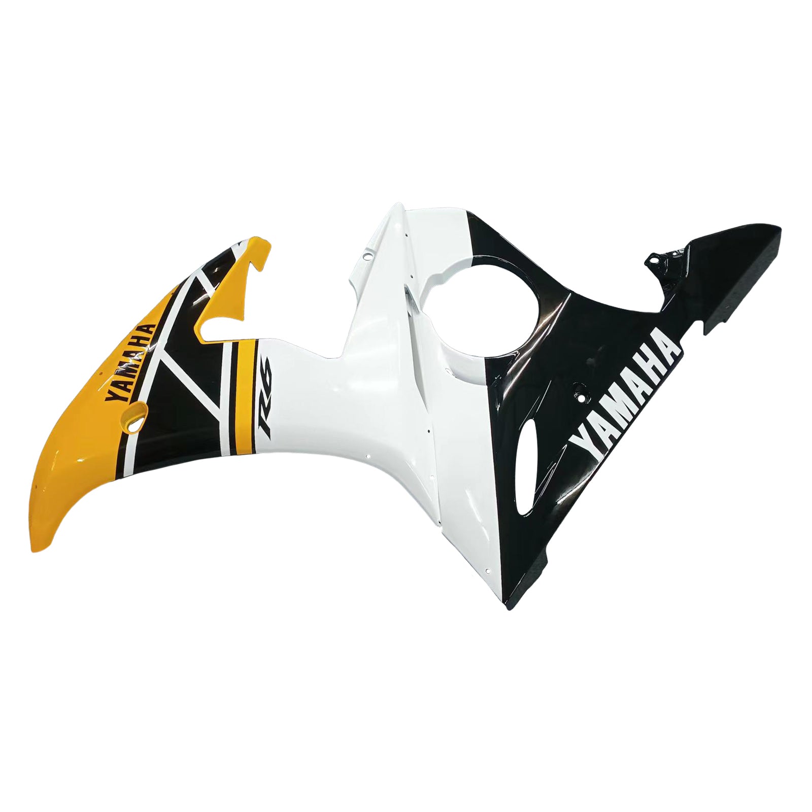 Amotopart Kit carenatura gialla e bianca per Yamaha R6 2003-2004 e YZF R6S 2006-2009