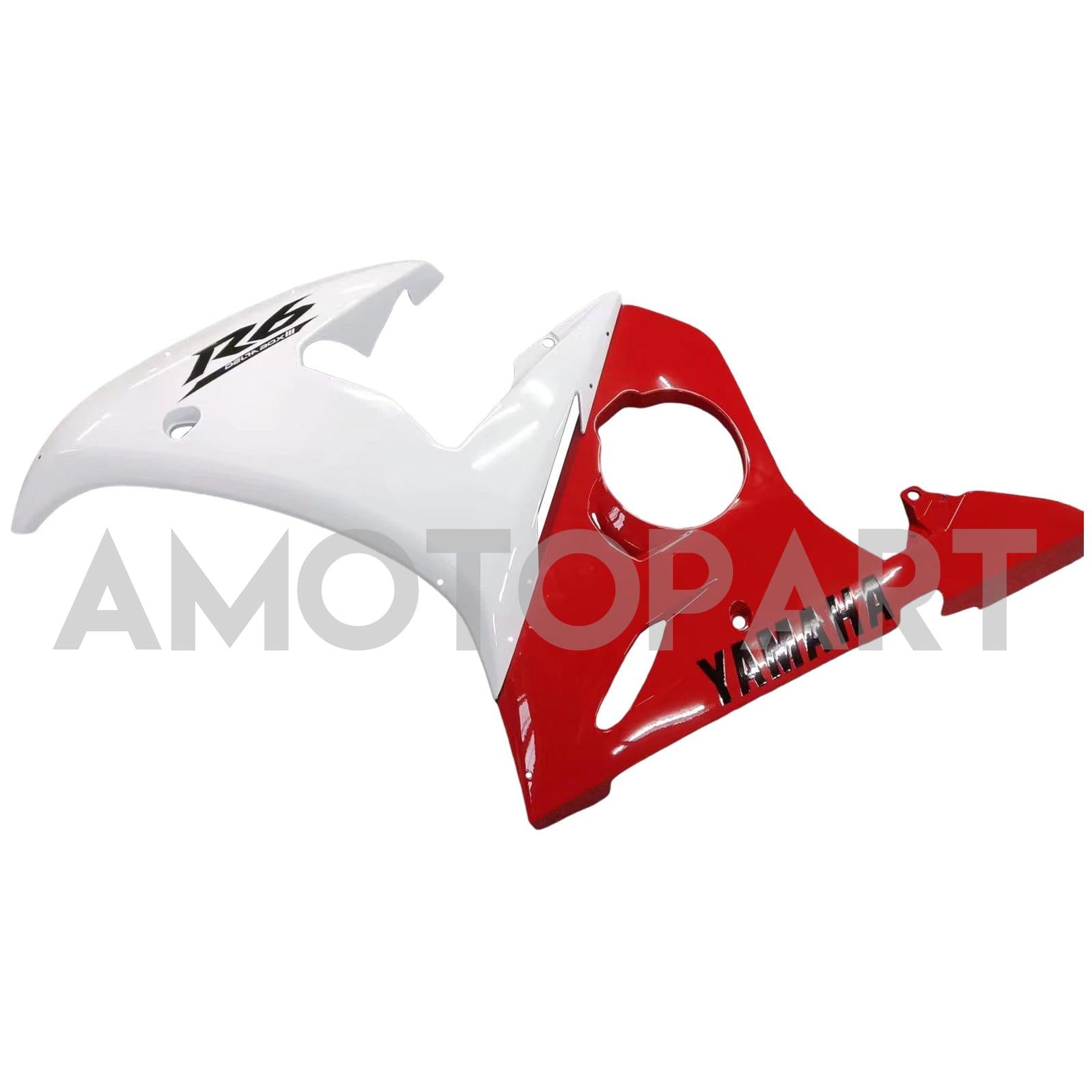 Kit de carenado Amotopart 2005 Yamaha R6 blanco y rojo