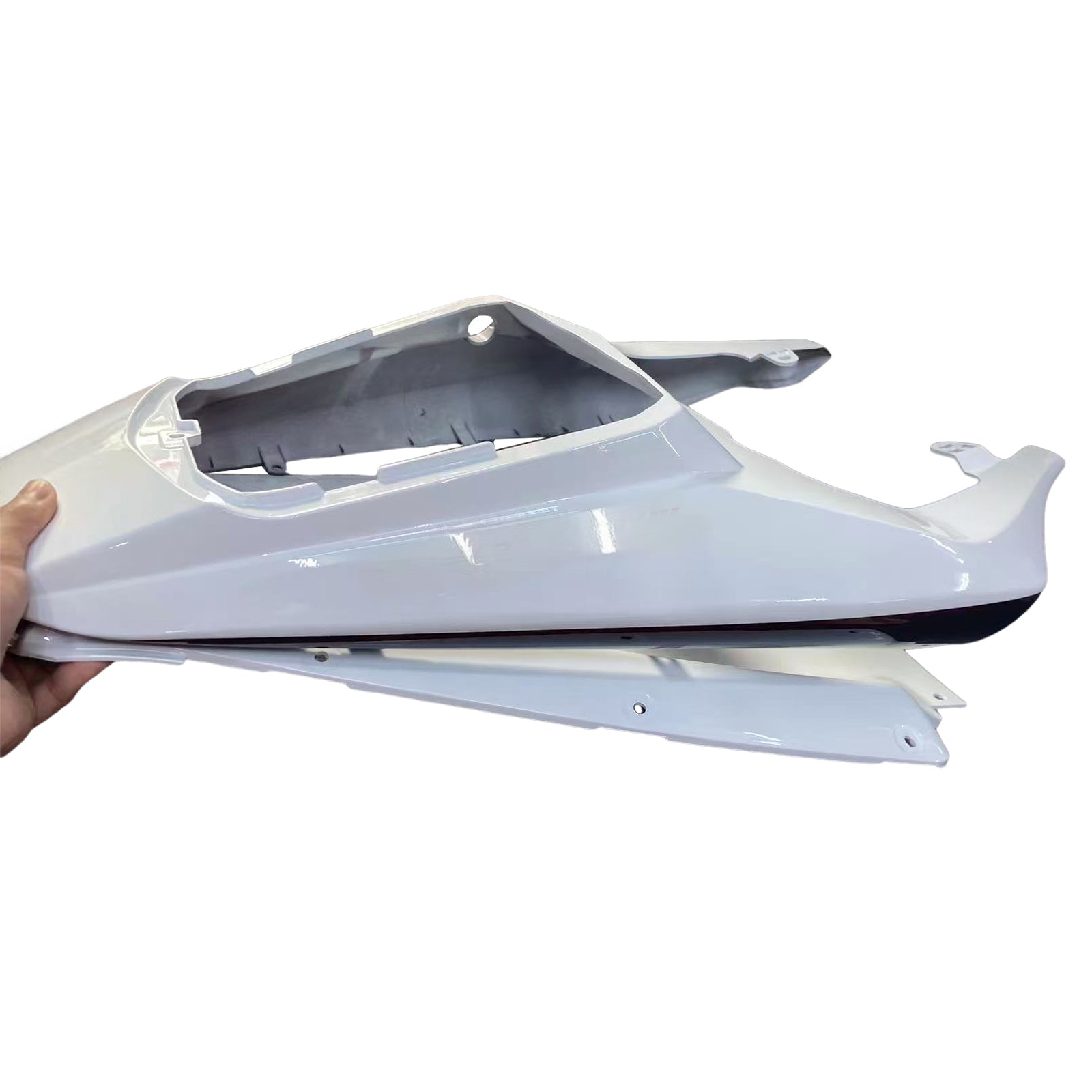 Amotopart 2003-2004 Yamaha R6 & 2006-2009 YZF R6s Fairing White & Black Flame Kit