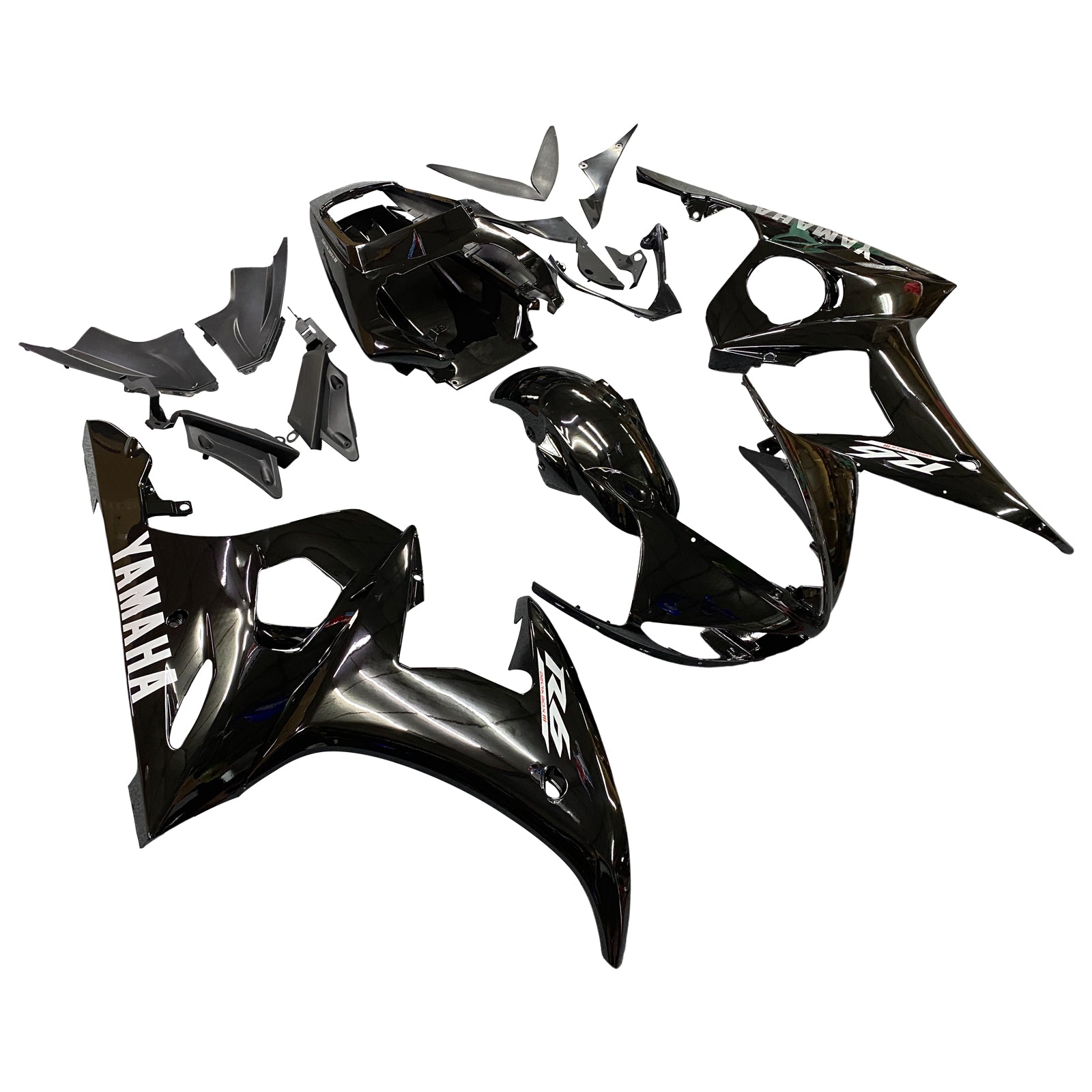 Amotopart 2003-2004 Yamaha R6 & 2006-2009 YZF R6S Fairing G-Black Kit