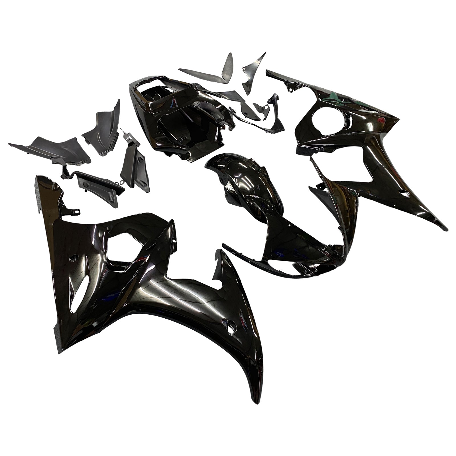 Amotopart 2003-2004 Yamaha R6 & 2006-2009 YZF R6S Fairing G-Black Kit