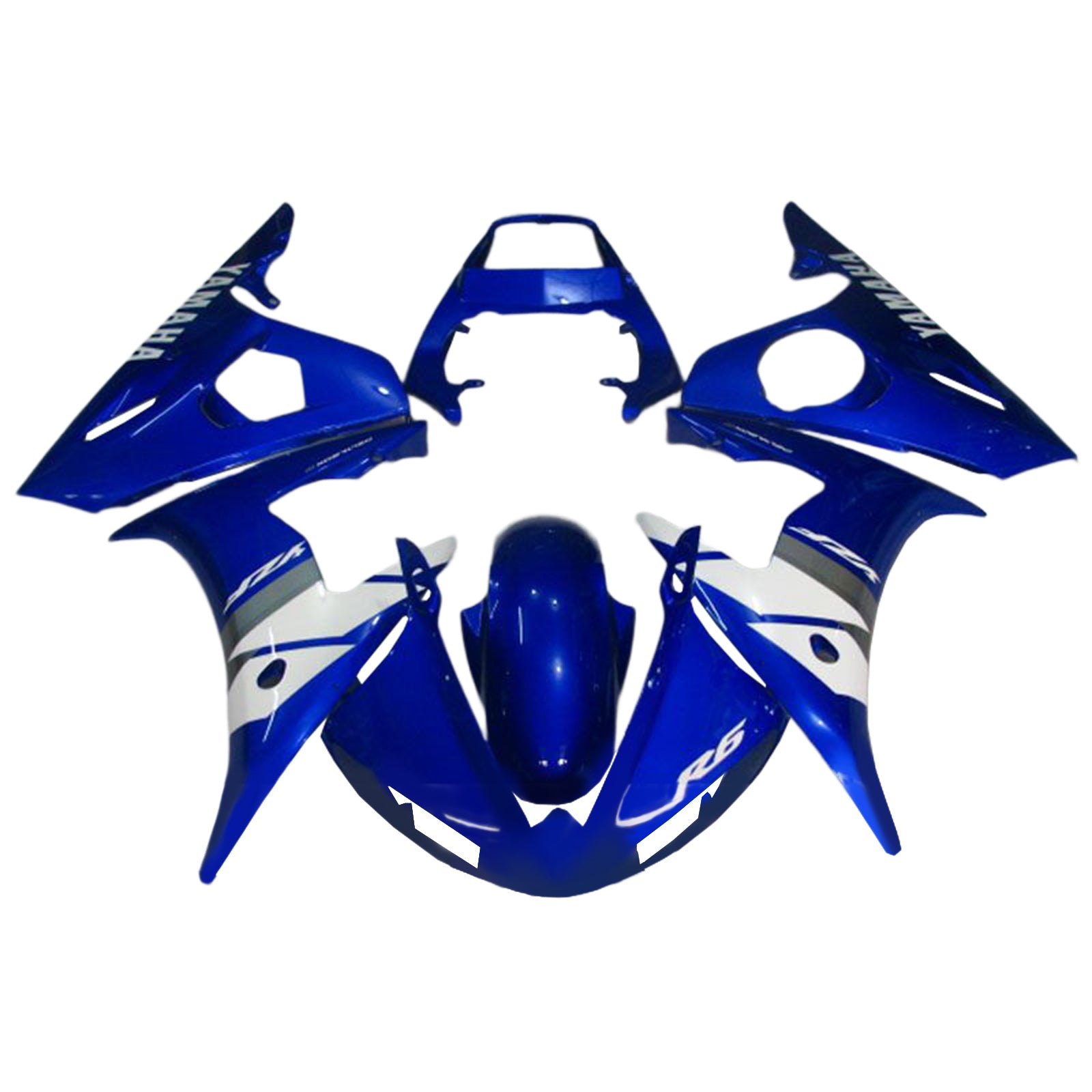 Amotopart 2003-2004 Yamaha R6 & 2006-2009 YZF R6S Fairing G-Blue Kit