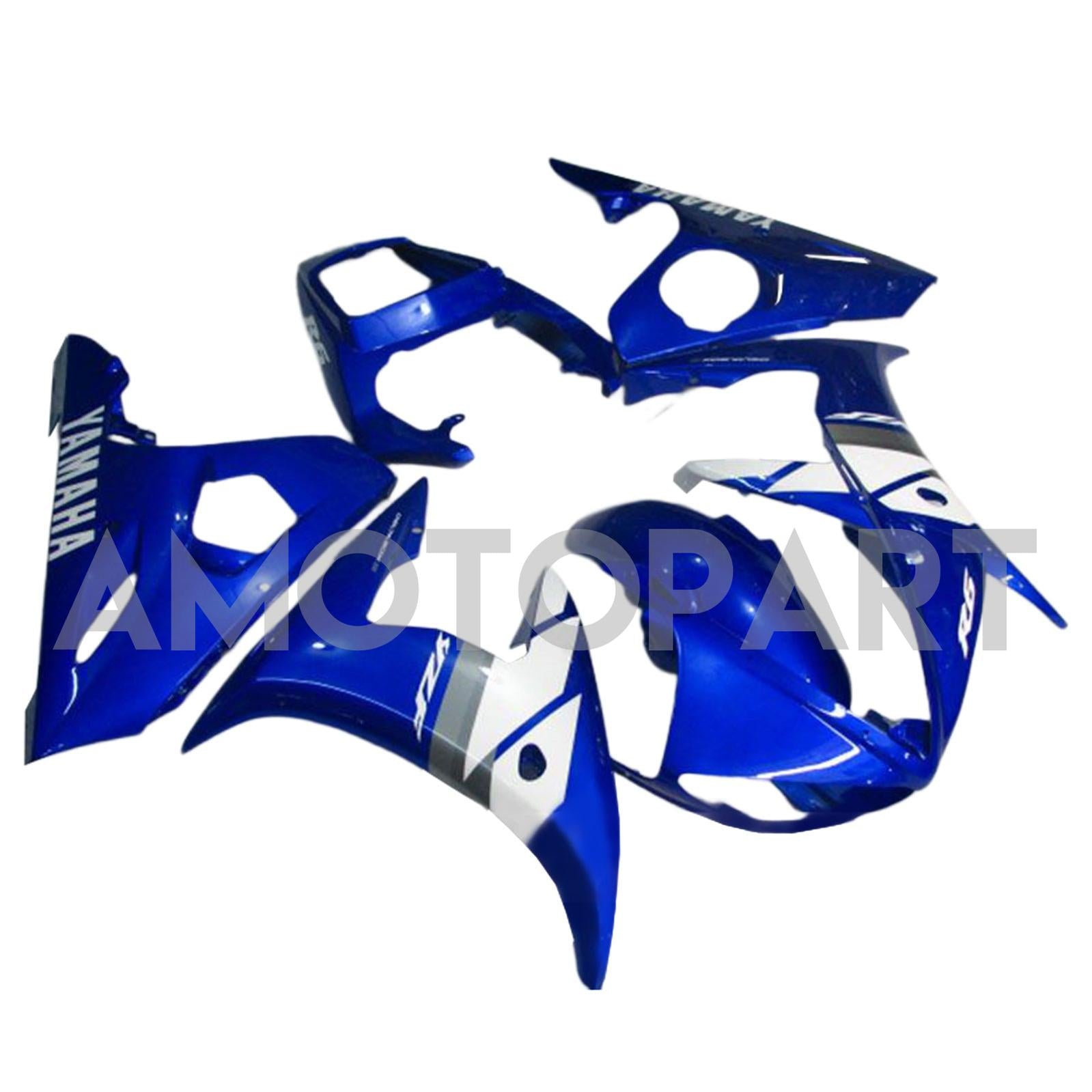 Amotopart 2003-2004 Yamaha R6 & 2006-2009 YZF R6S Fairing G-Blue Kit