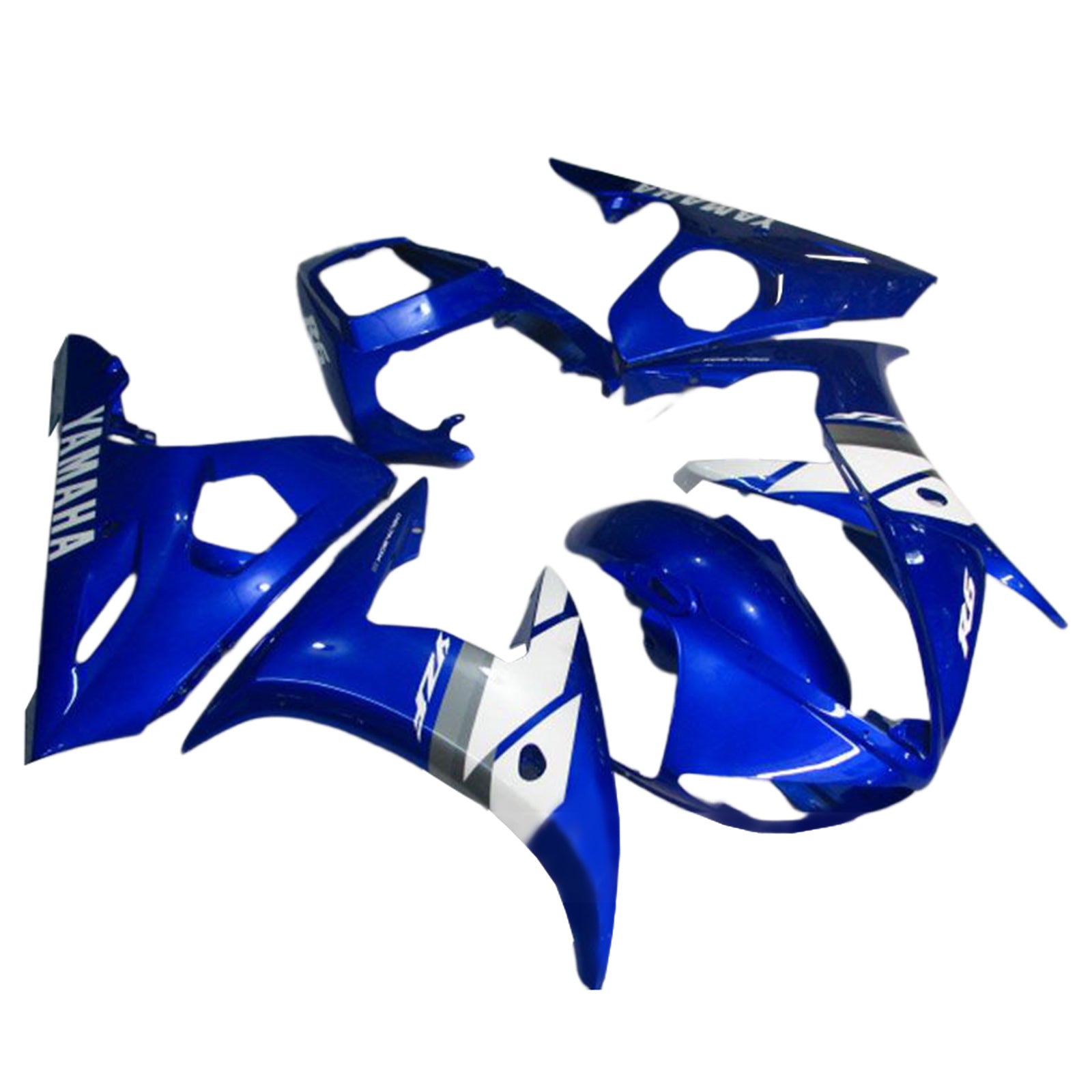 Amotopart 2003-2004 Yamaha R6 & 2006-2009 YZF R6S Fairing G-Blue Kit