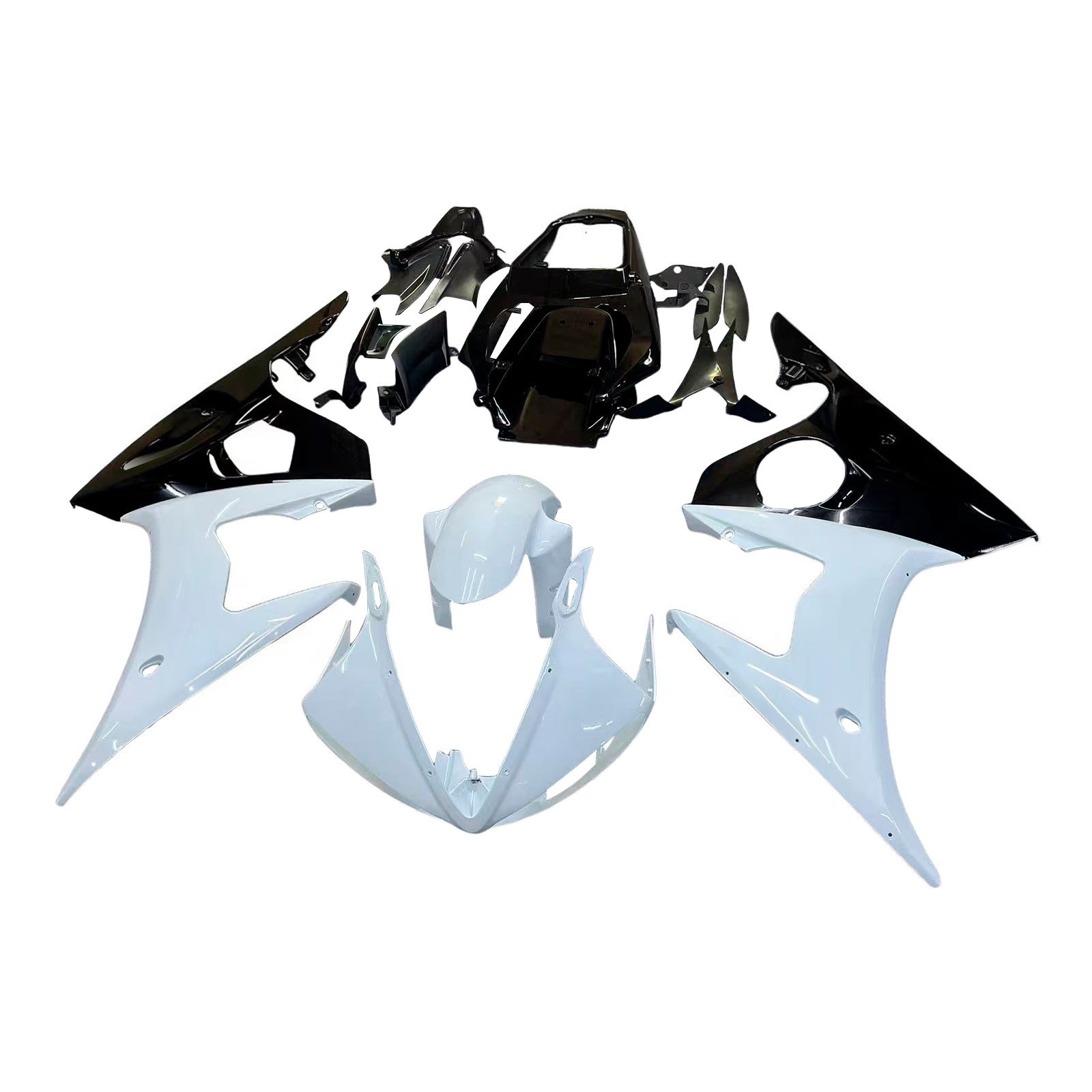Amotopart 2003-2004 Yamaha R6 &  Kuip voor YZF R6S 2006-2009, zwart&Wwitte kit