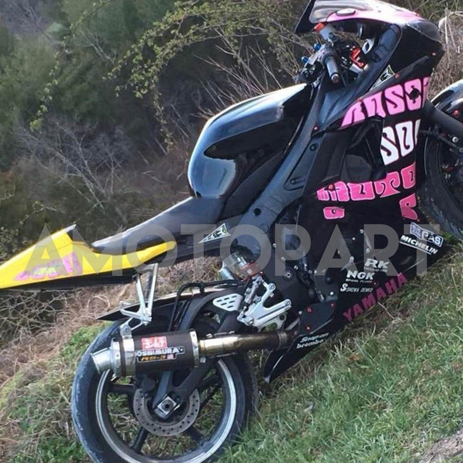 Amotopart Yamaha 2003-2004 YZF 600 R6  & 2006–2009 YZF R6S Schwarz Pink Verkleidungssatz