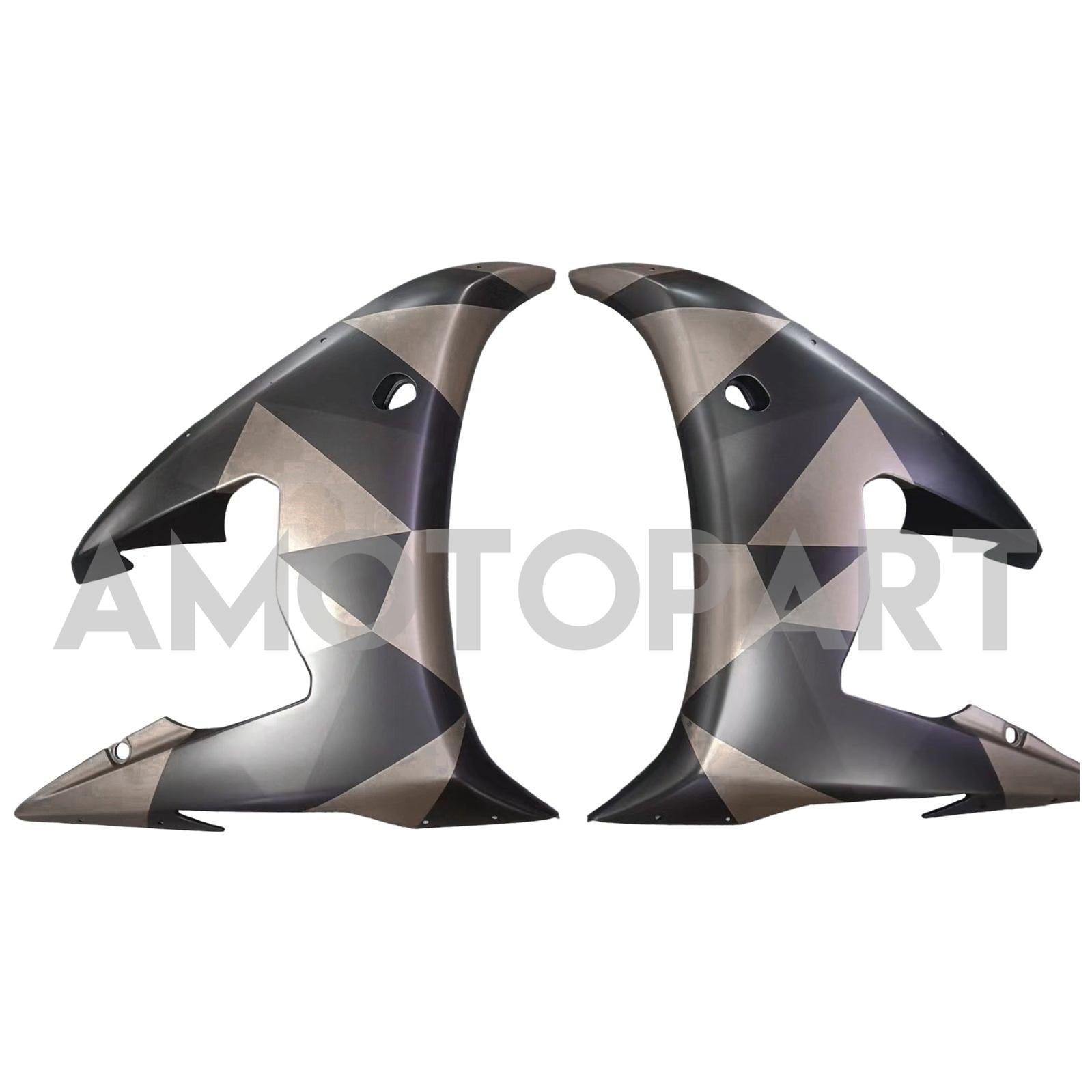 Amotopart Yamaha 2003-2004 YZF 600 R6 y 2006-2009 YZF R6S Kit de carenado negro
