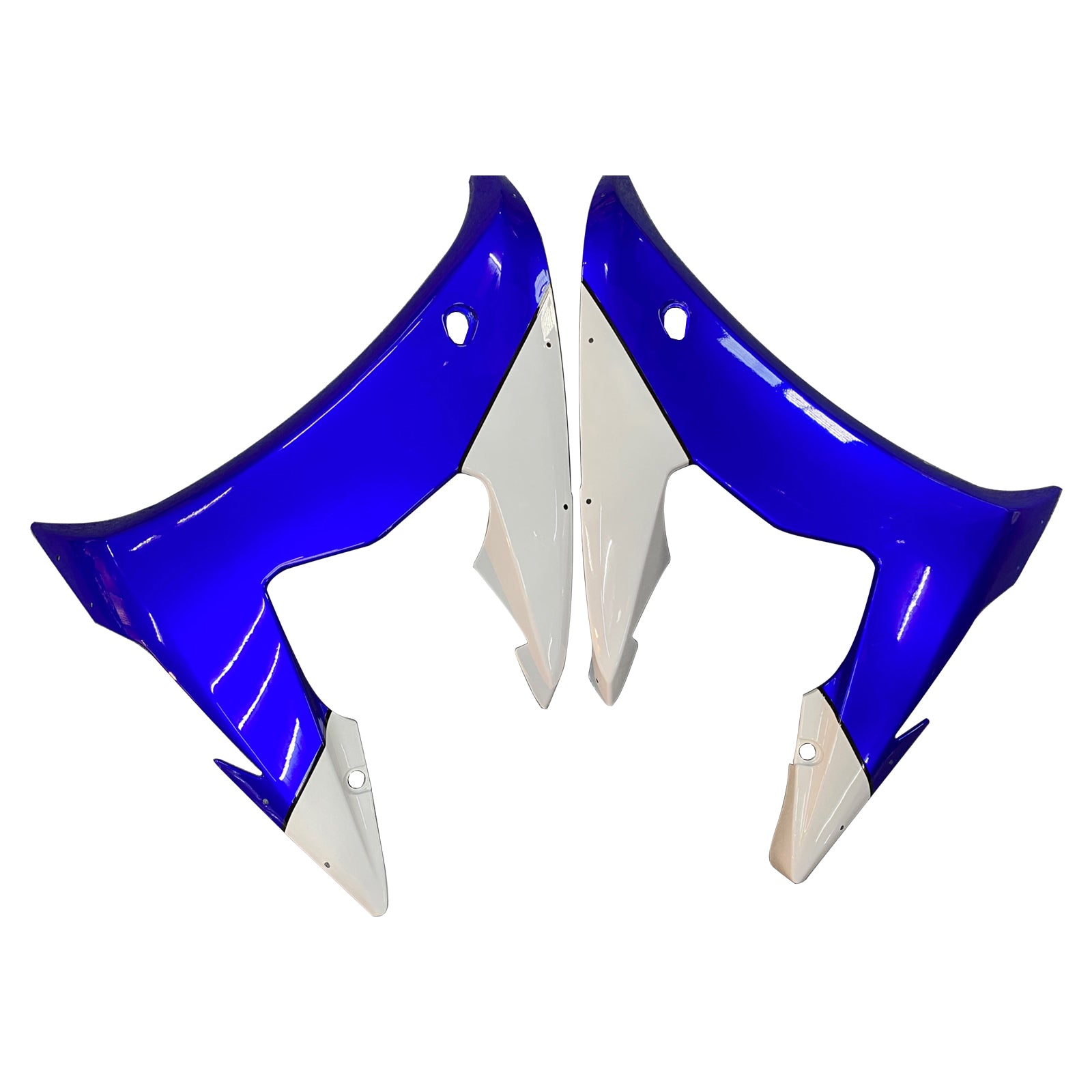 Amotopart Yamaha 2003-2004 YZF 600 R6 & 2006–2009 YZF R6S Blau-Weiß Verkleidungssatz