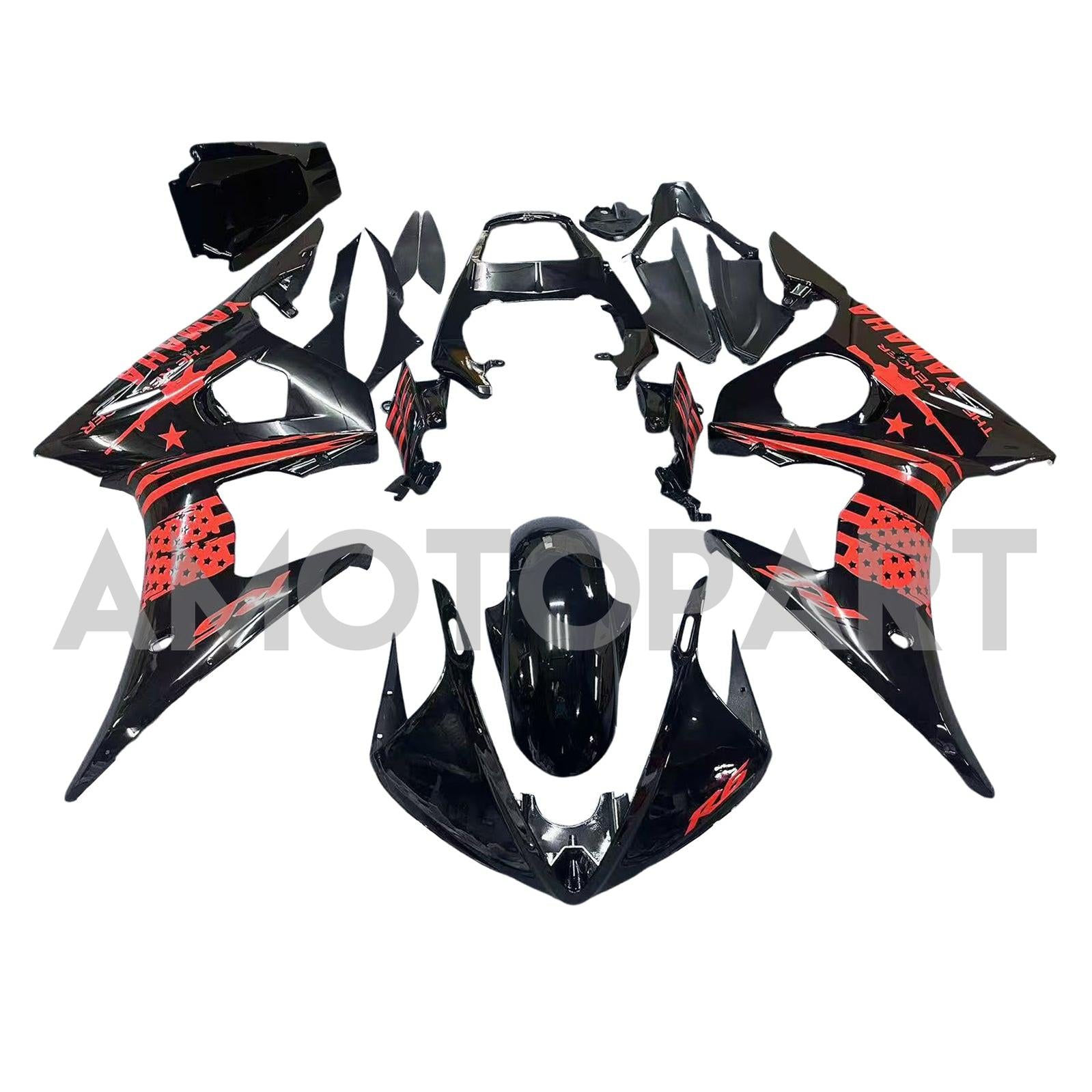 Injection Verkleidung Kit Karosserie Kunststoff ABS fit Für Yamaha 2003-2004 YZF 600 R6 & 2006-2009 YZF R6S