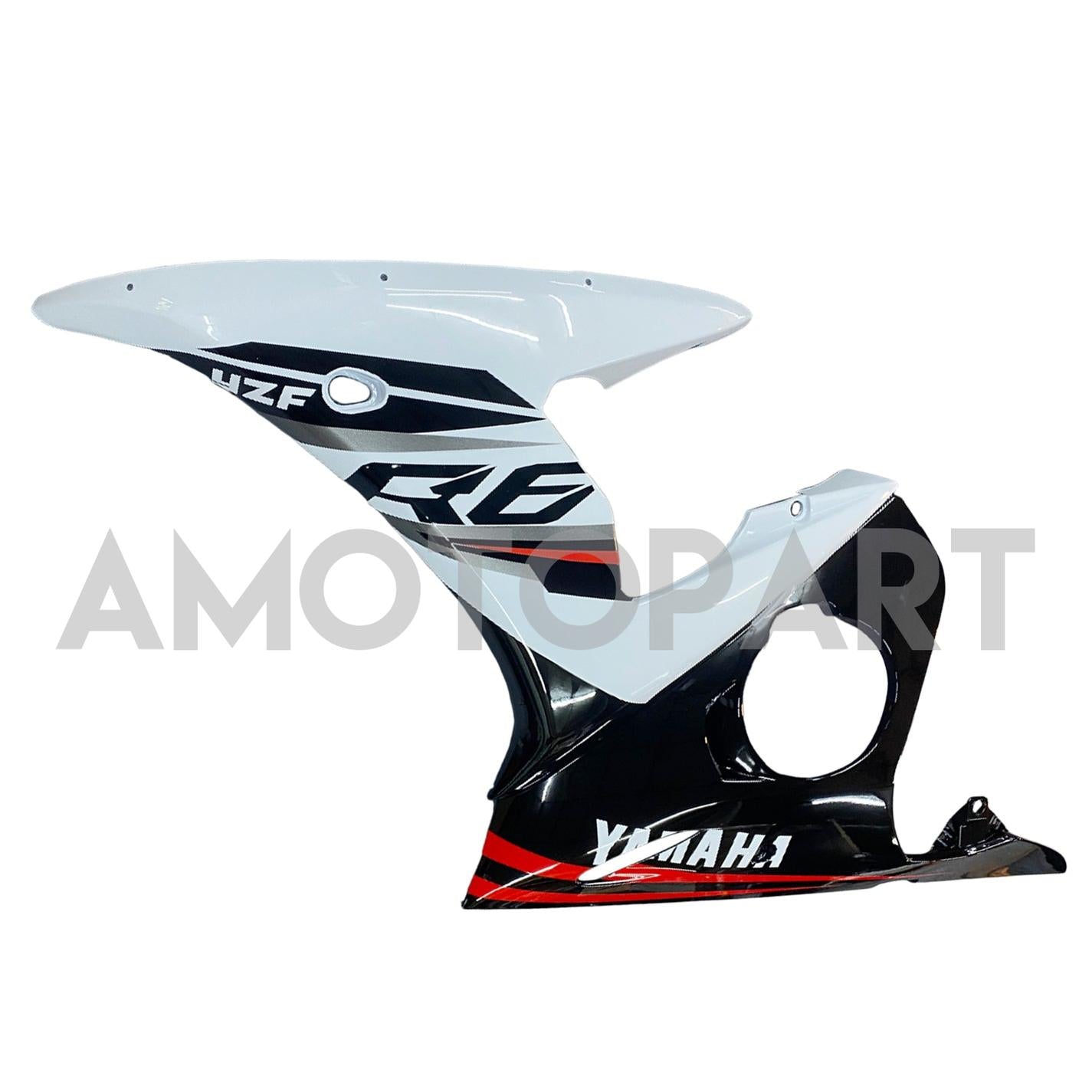 Amotopart 2003-2004 Yamaha YZF 600 R6 & 2006-2009 YZF R6S White Black Red Fairing Kit
