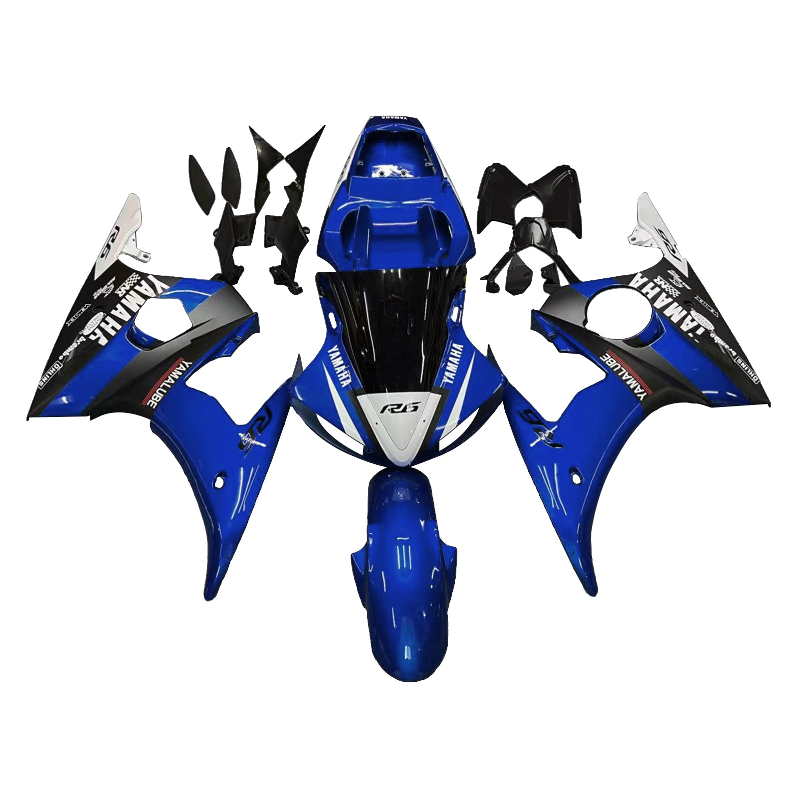 Amotopart ヤマハ 2003-2004 YZF 600 R6 & 2006-2009 YZF R6S ブルー フェアリングキット