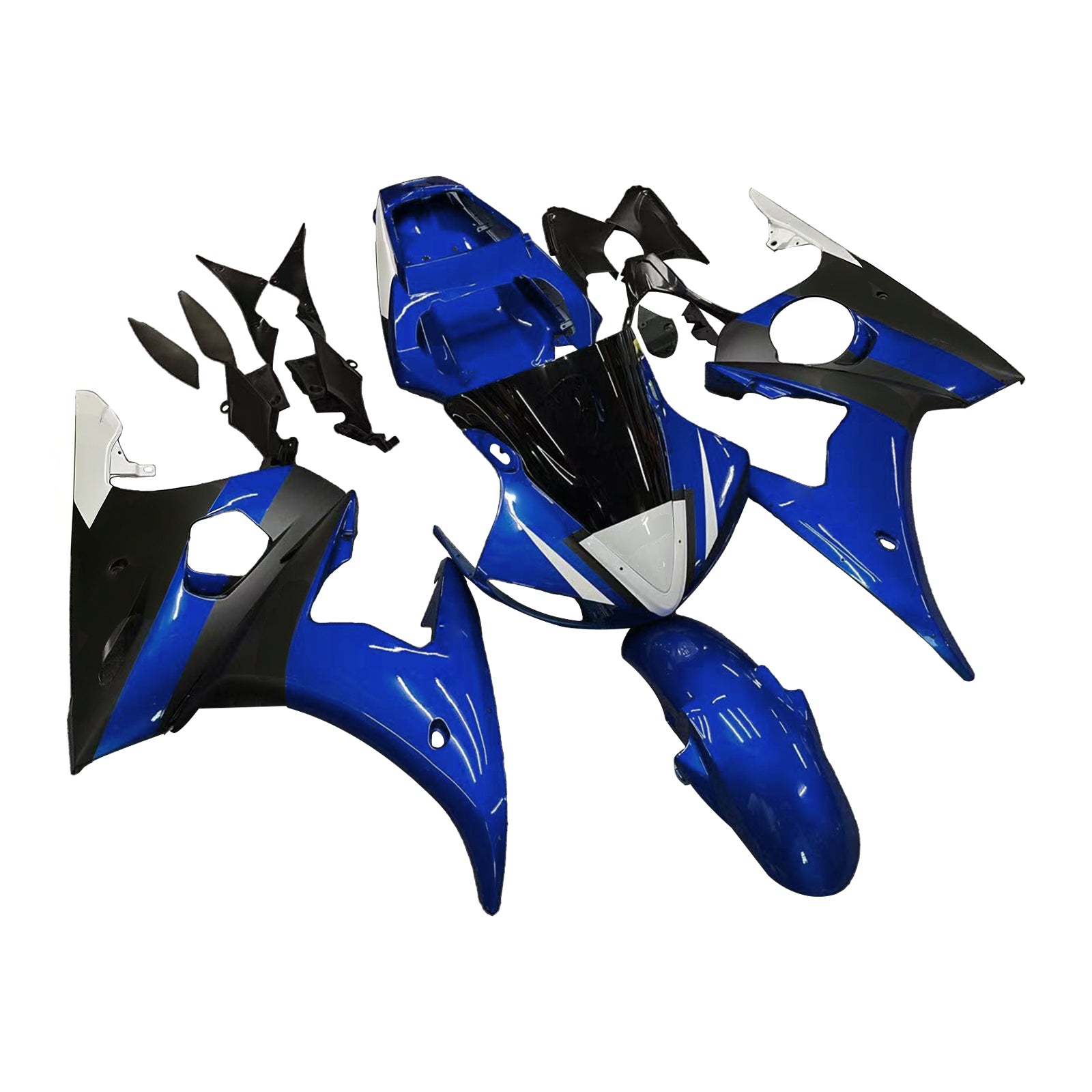 Amotopart ヤマハ 2003-2004 YZF 600 R6 & 2006-2009 YZF R6S ブルー フェアリングキット