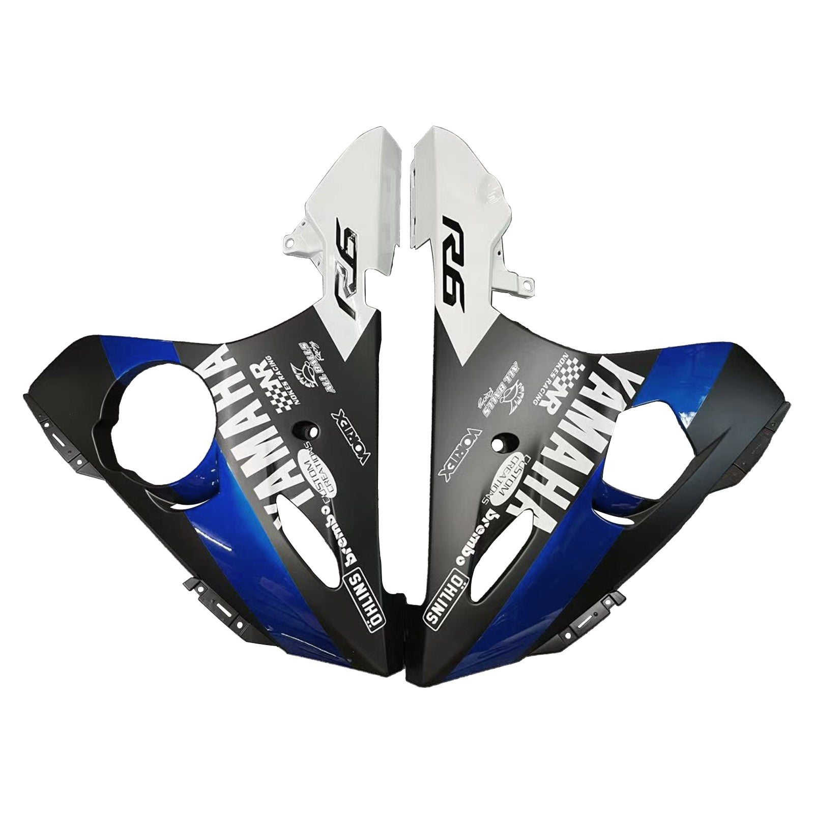 Blaues Verkleidungsset von Amotopart für Yamaha 2003–2004 YZF 600 R6 und 2006–2009 YZF R6S