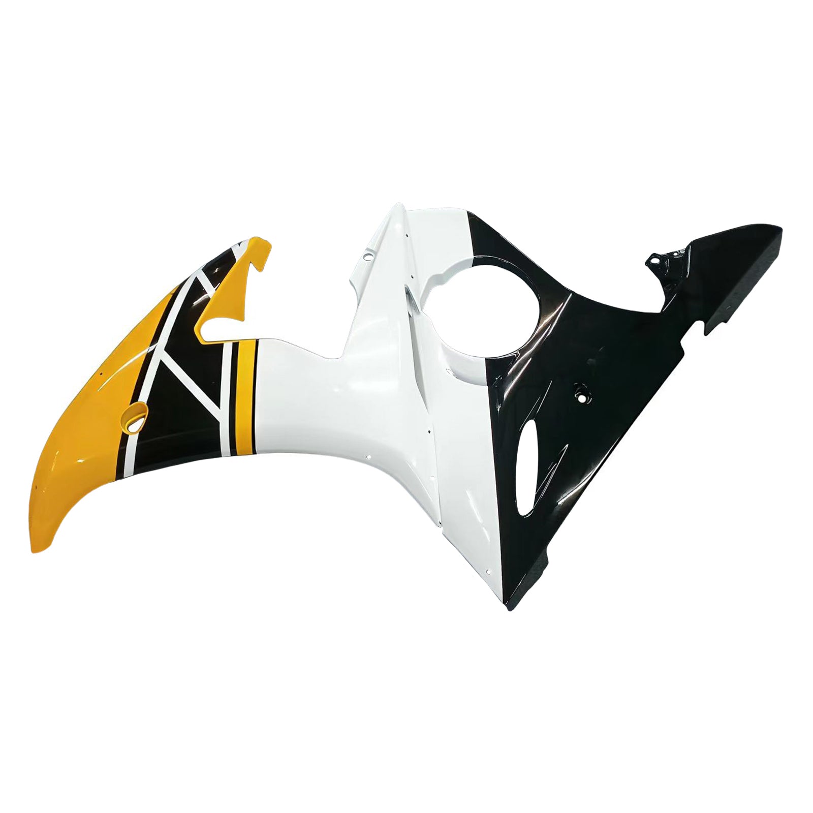 Amotopart  Yamaha 2005 YZF 600 R6 White Black Fairing Kit