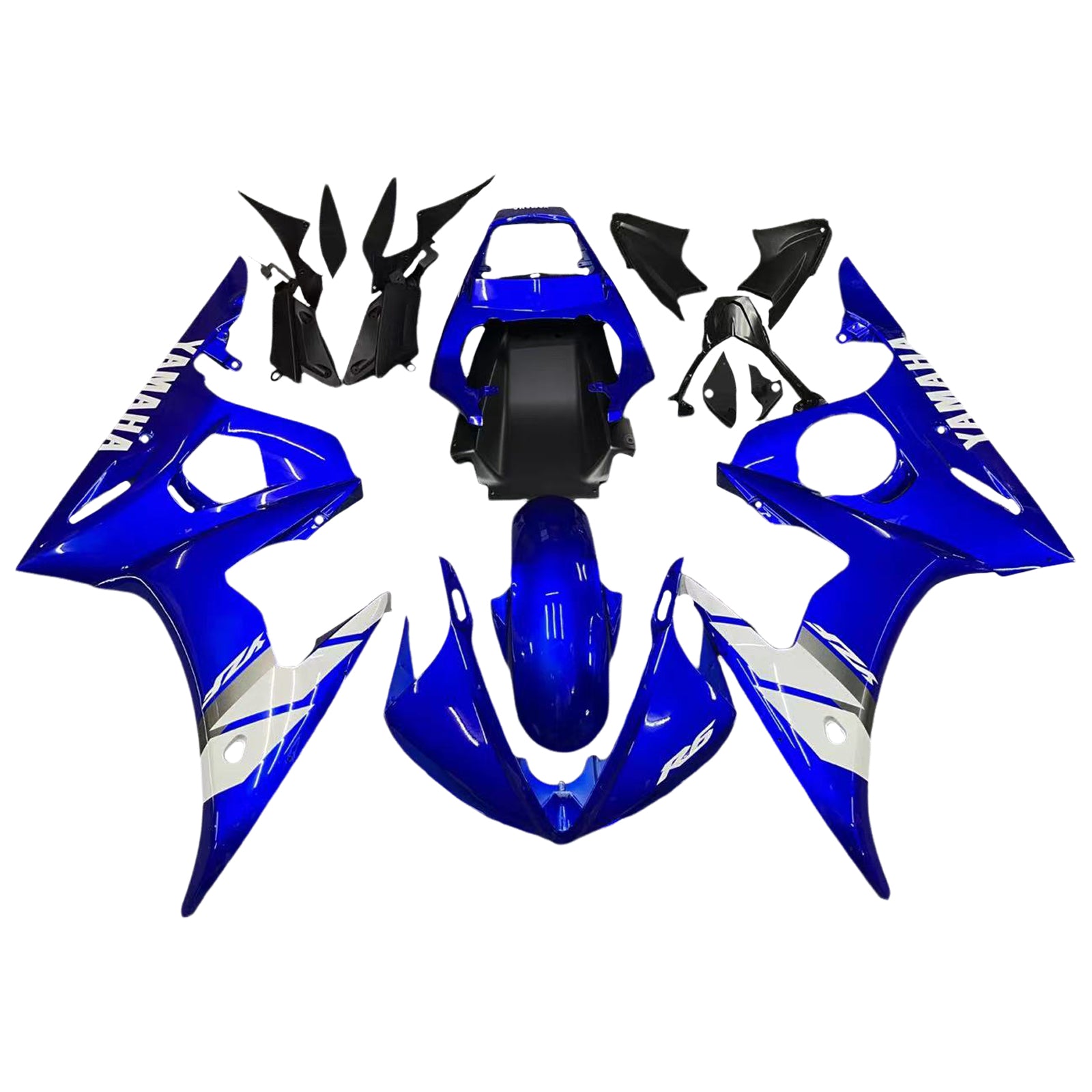 Amotopart 2005 Yamaha R6 Fairing Multi Blue Kit