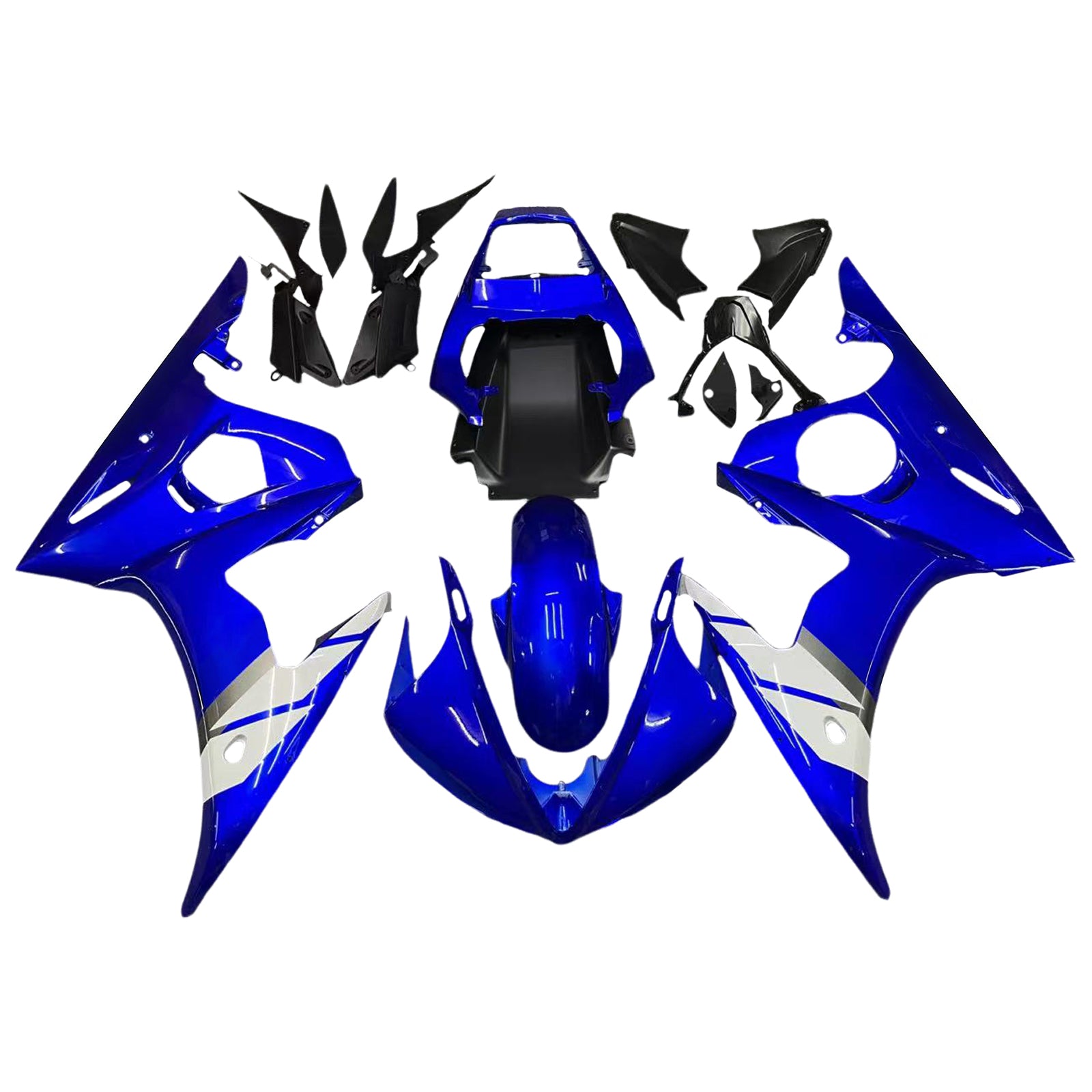 Amotopart 2005 Yamaha R6 Fairing Multi Blue Kit