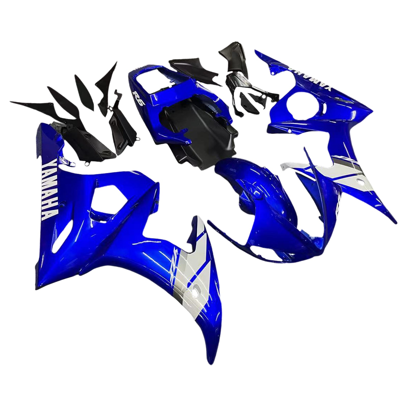 Amotopart 2005 Yamaha R6 Fairing Multi Blue Kit