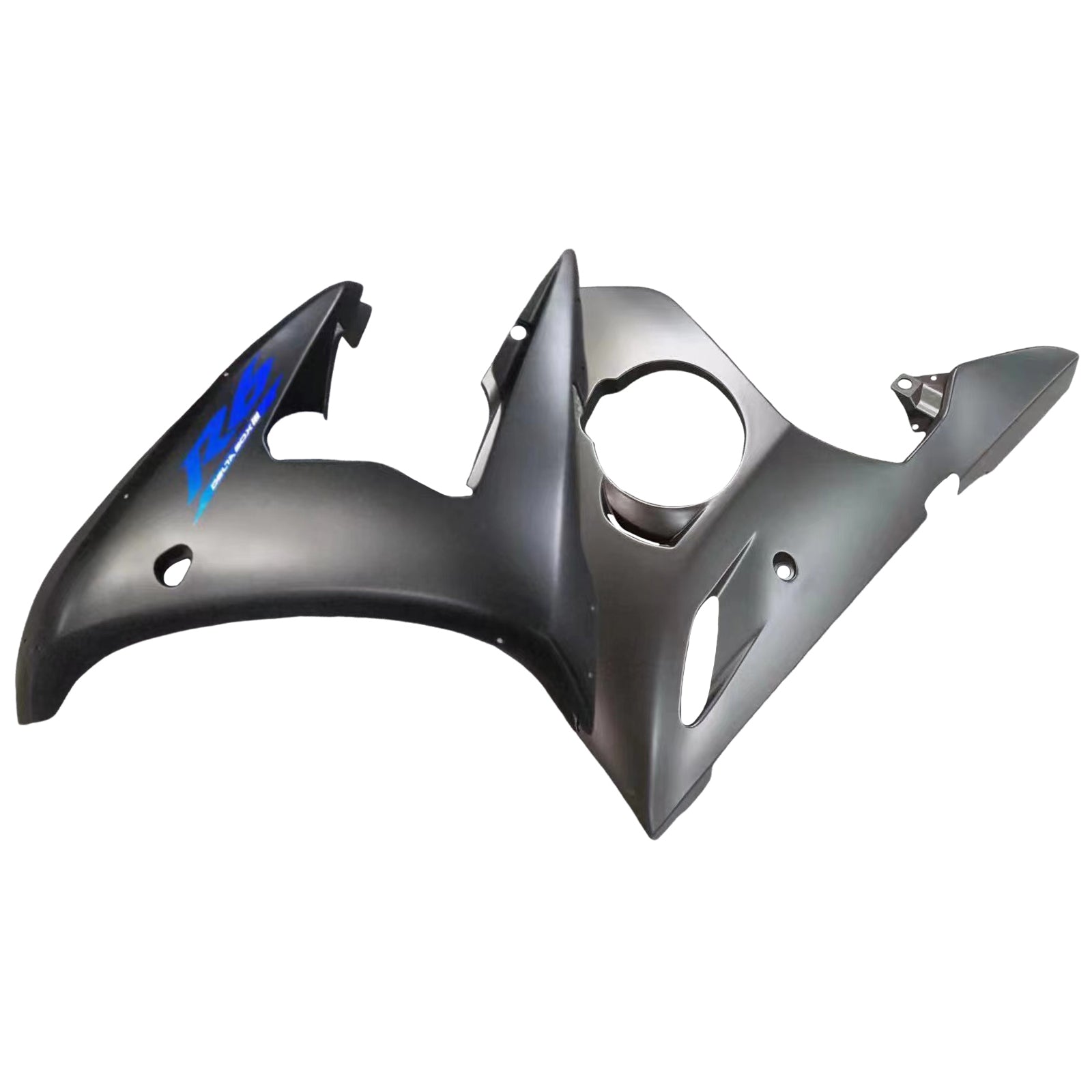 Amotopart 2005 Yamaha YZF-R6 Black with Blue Logo Fairing Kit