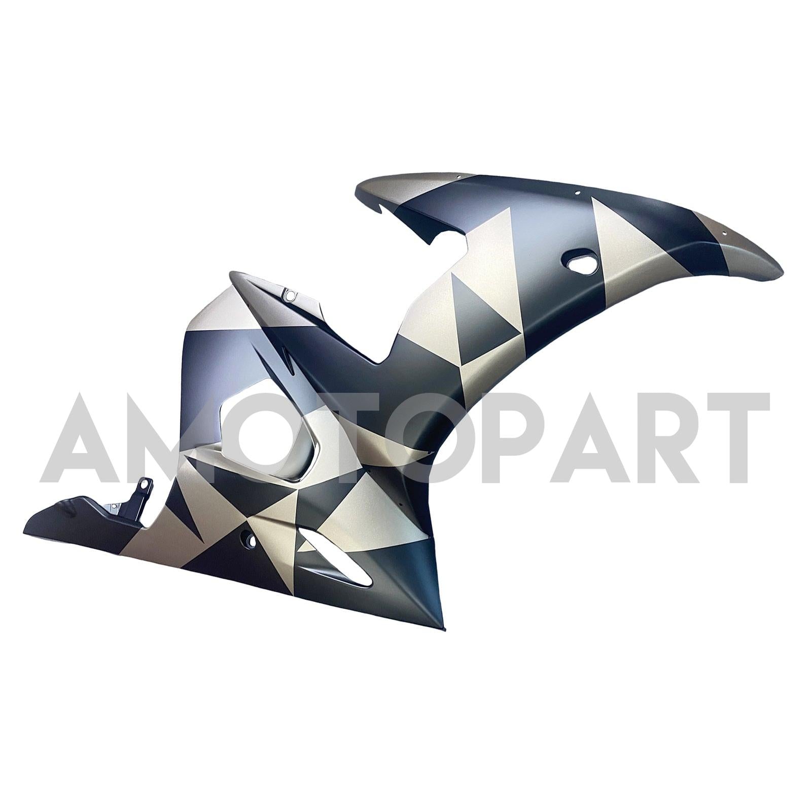 Kit carena Amotopart 2005 Yamaha YZF-R6 nero opaco e grigio
