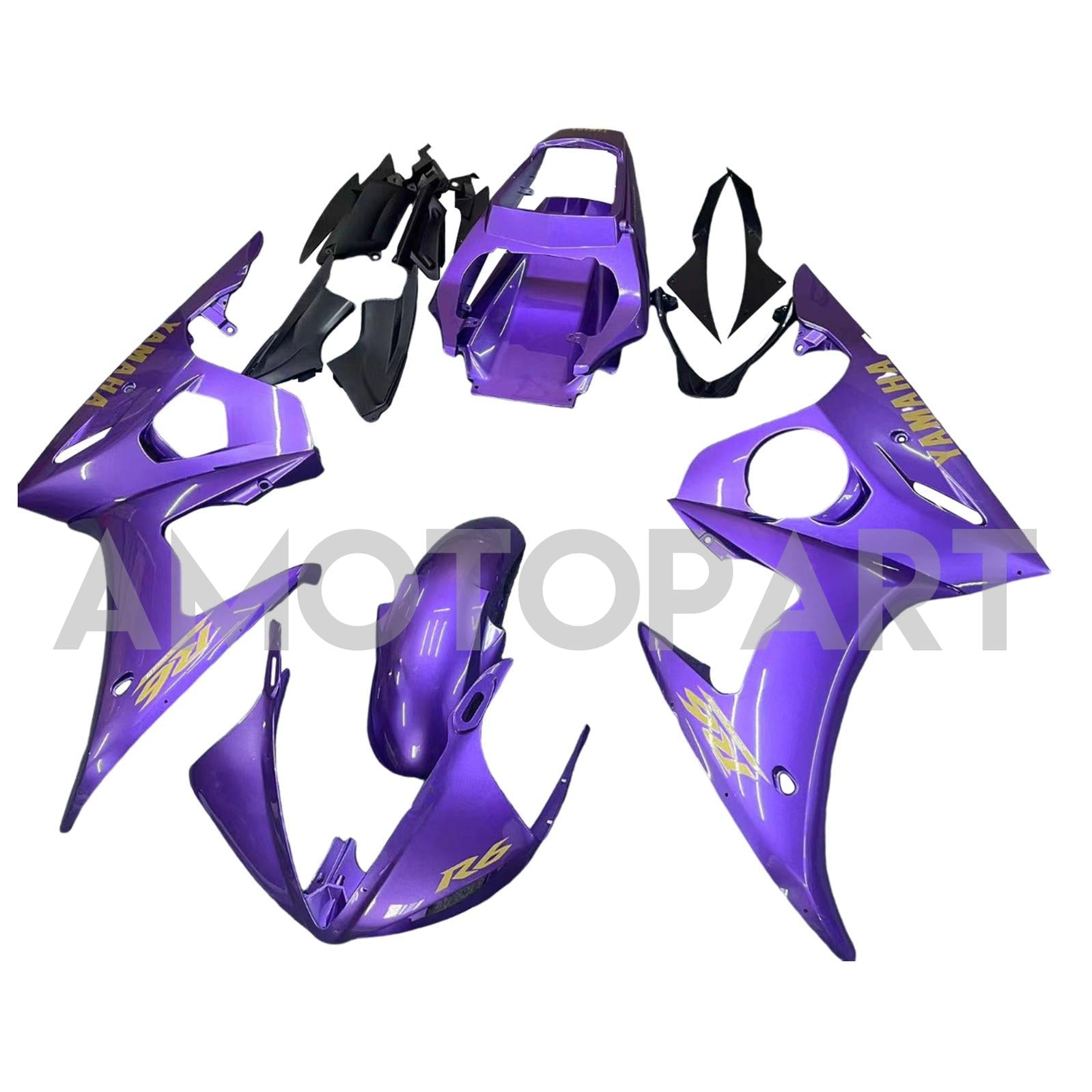 Amotopart 2005 Yamaha YZF 600 R6 Purple Fairing Kit