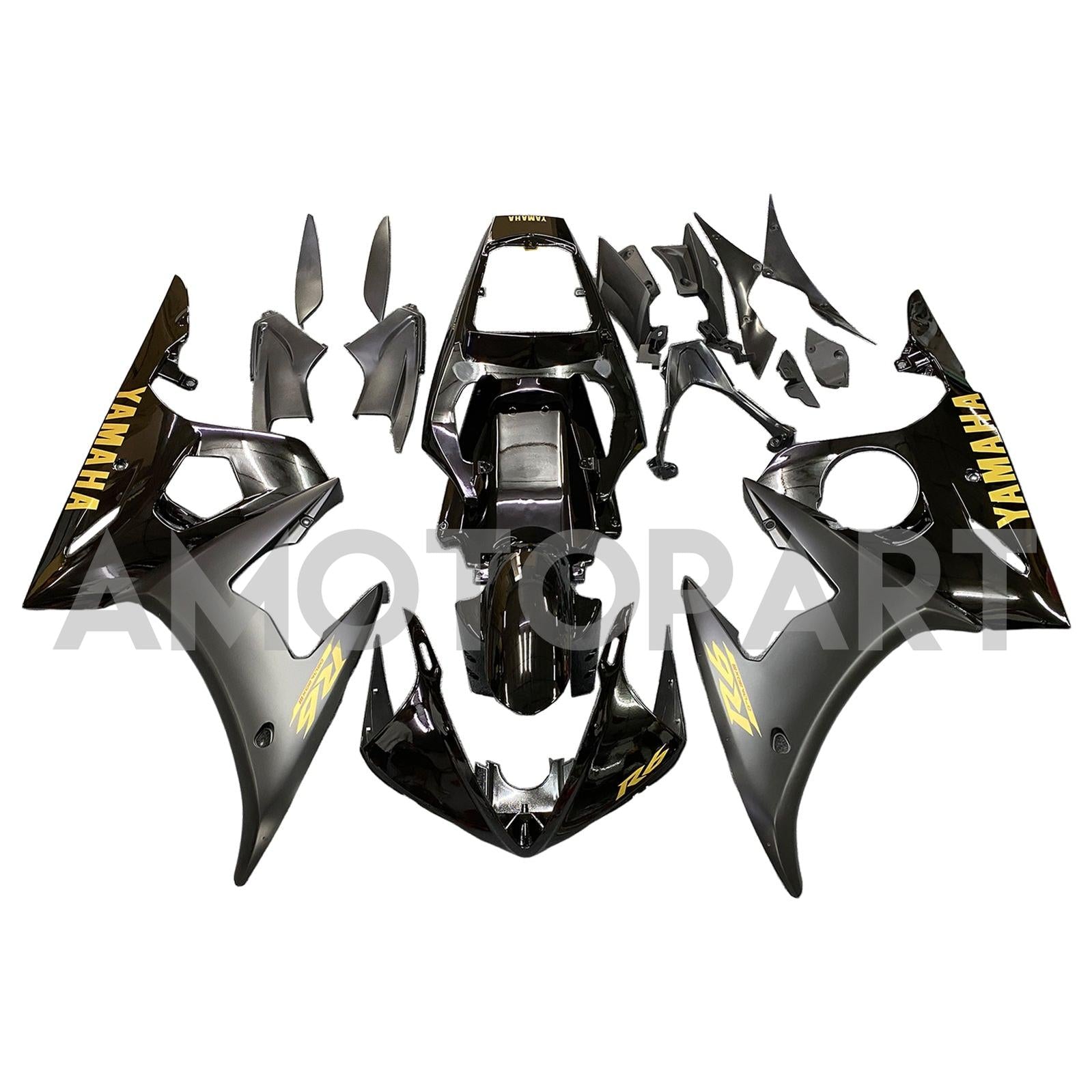 Amotopart Yamaha 2005 YZF 600 R6 Schwarzverkleidungskit