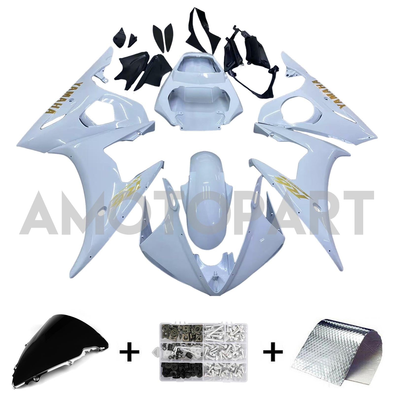 Injection Fairing Kit Bodywork Plastic ABS fit For Yamaha YZF 600 R6 2005